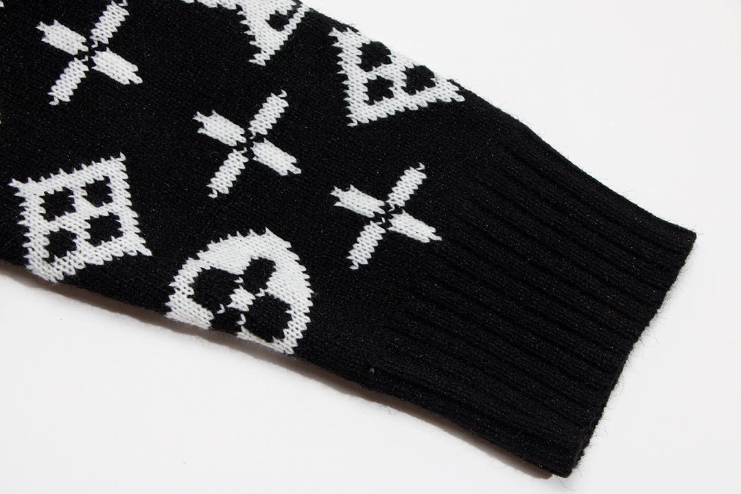 jacquard cashmere sweater cardigan