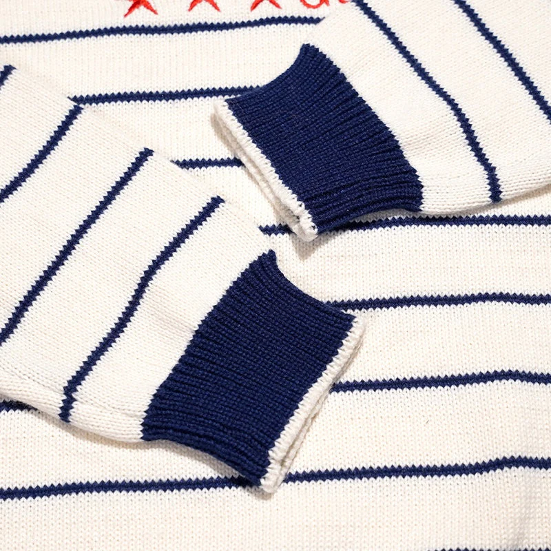 knitted embroidered sweatshirt