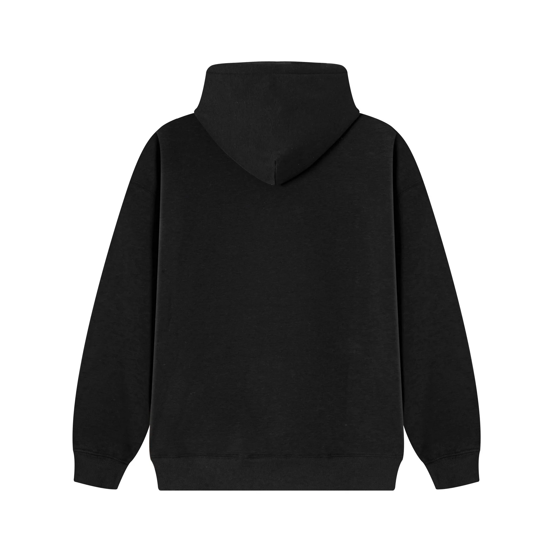 Embroidered cotton hooded sweatshirt