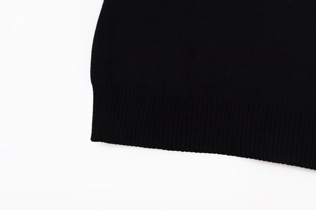 Zippered knitted cashmere sweatshirt