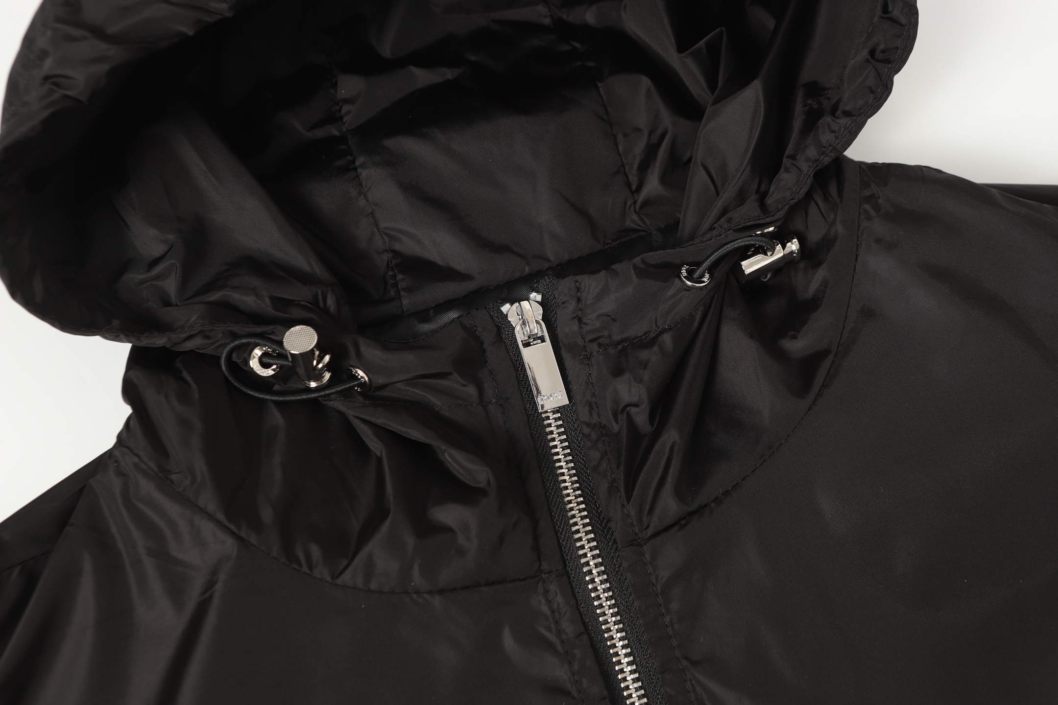 All-over print patchwork hooded jacket