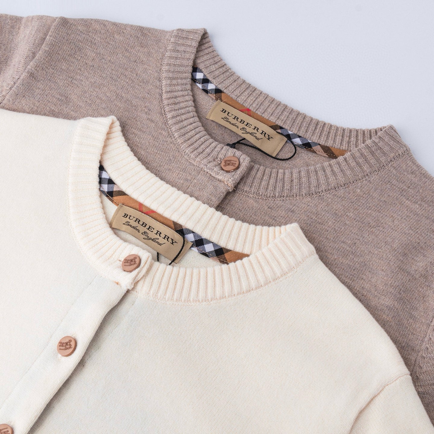 Embroidered cardigan plaid sweater