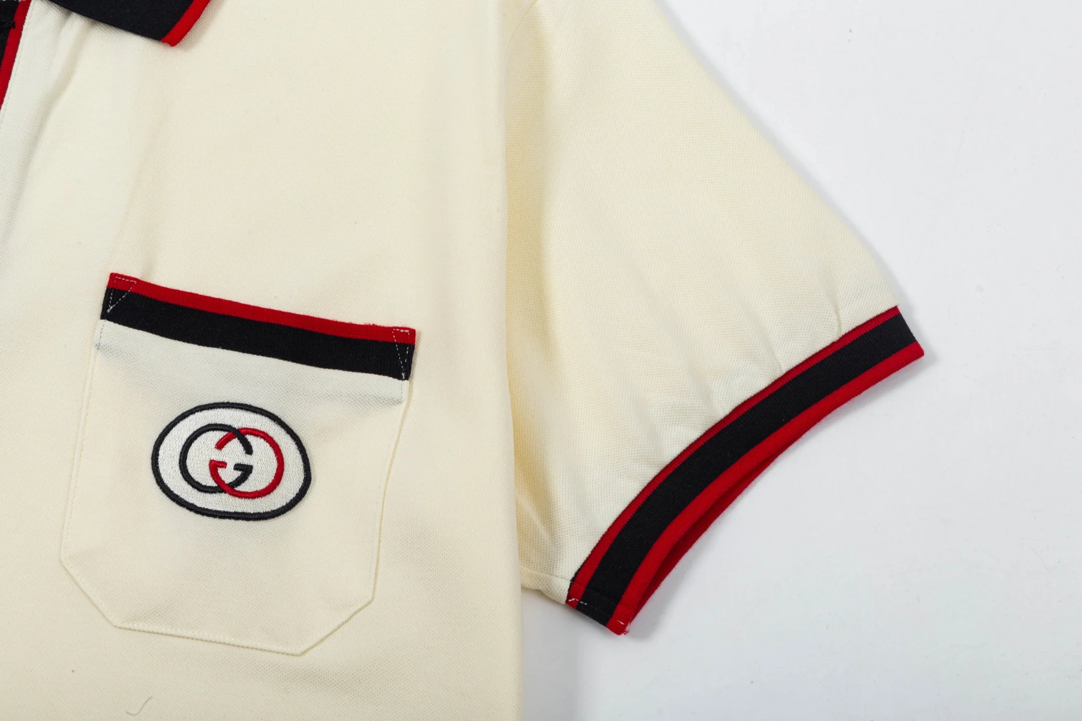 Lapel cotton polo shirt