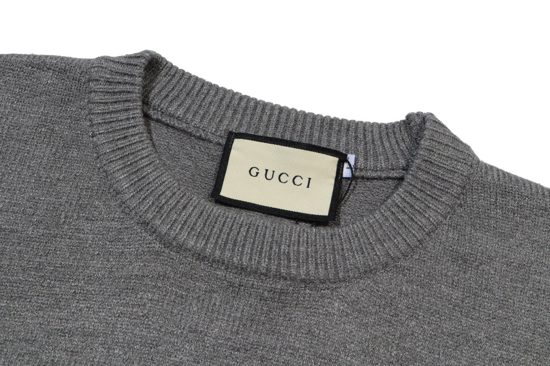 Knitted jacquard cashmere sweatshirt