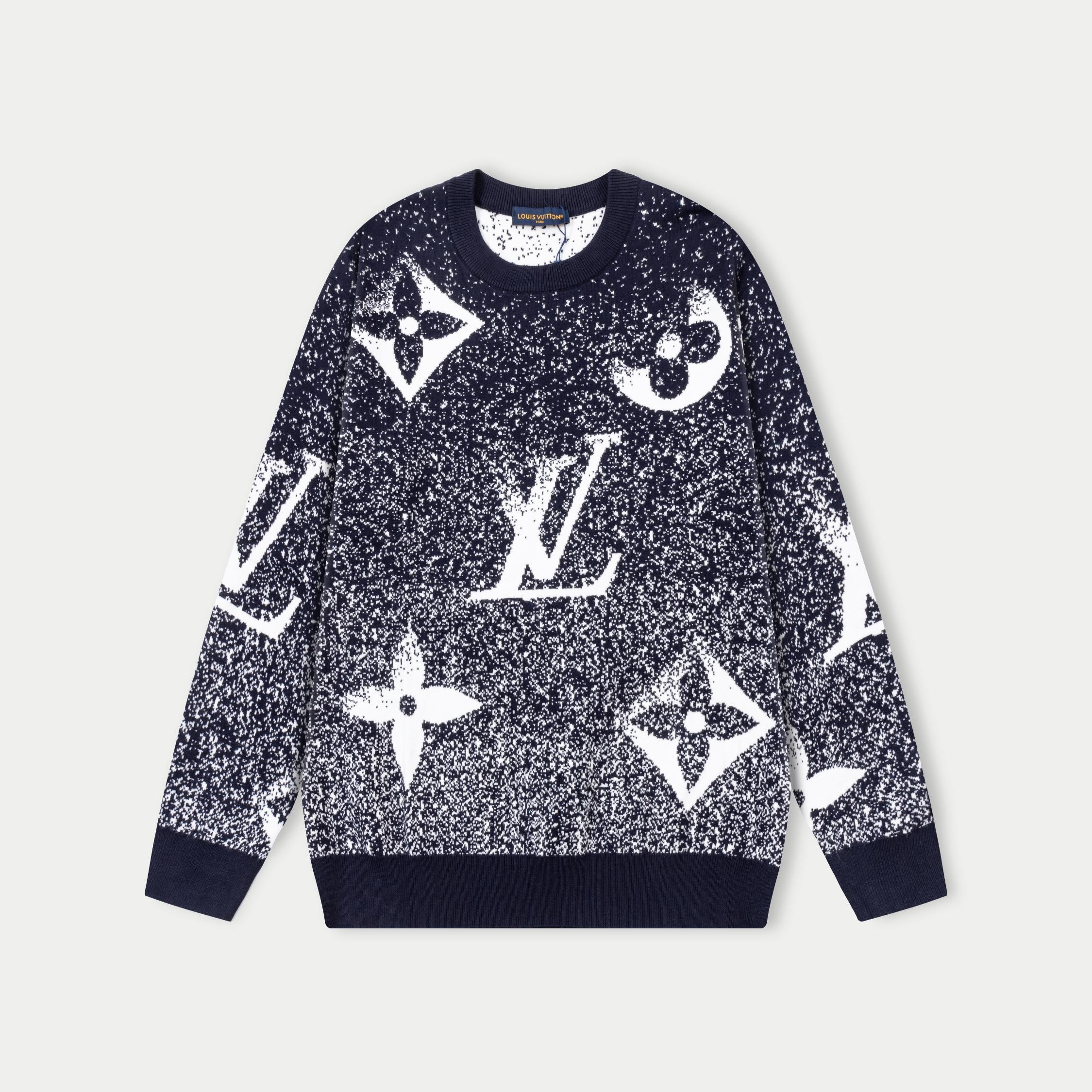 jacquard crew neck cashmere sweatshirt