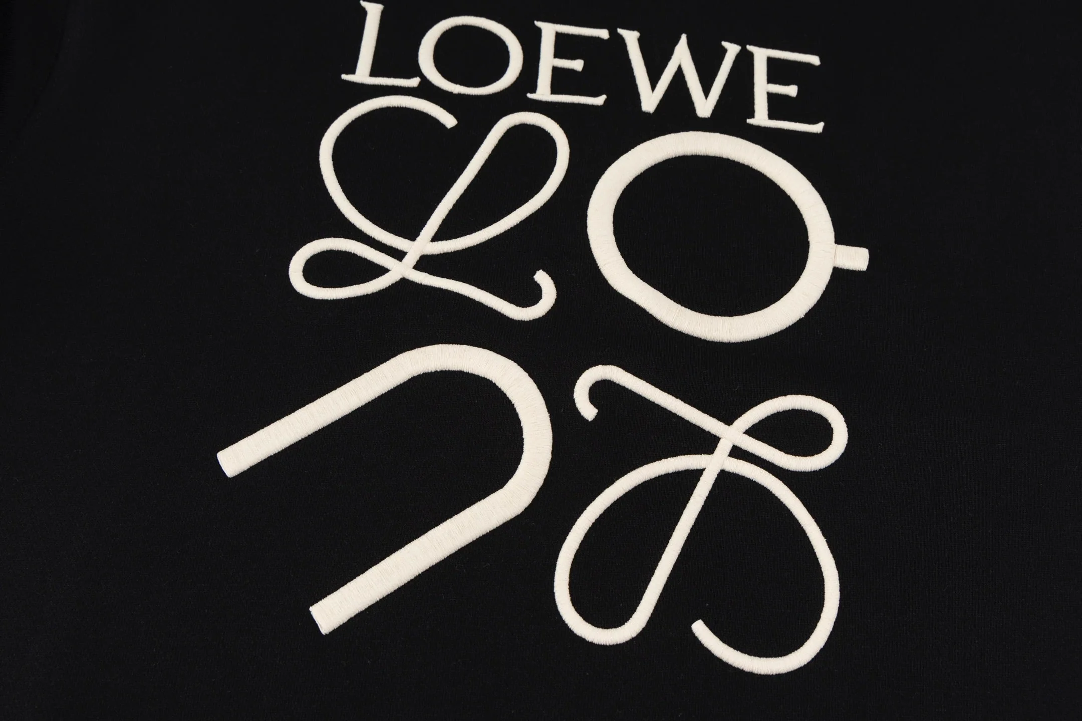 Embroidery crew neck cotton sweatshirt