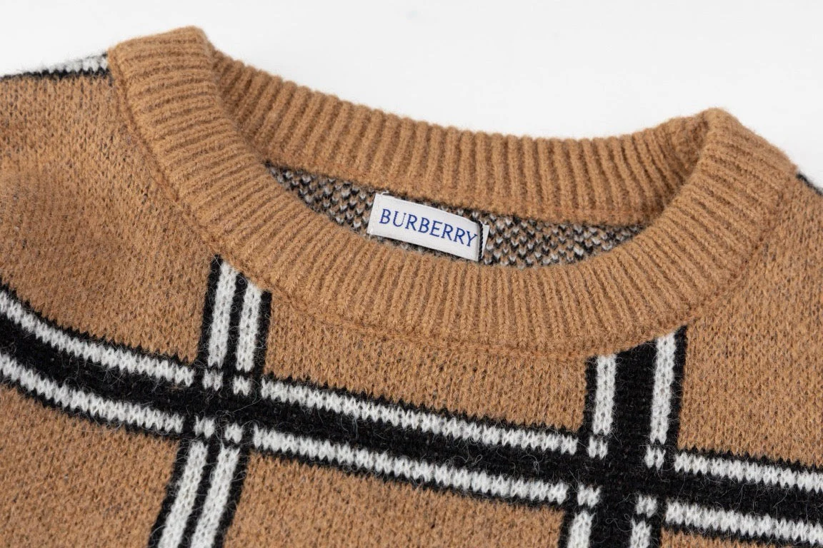 Classic Plaid Camel Sweater