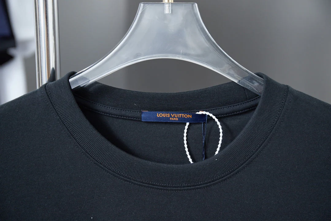 Double-sided embroidered cotton T-shirt