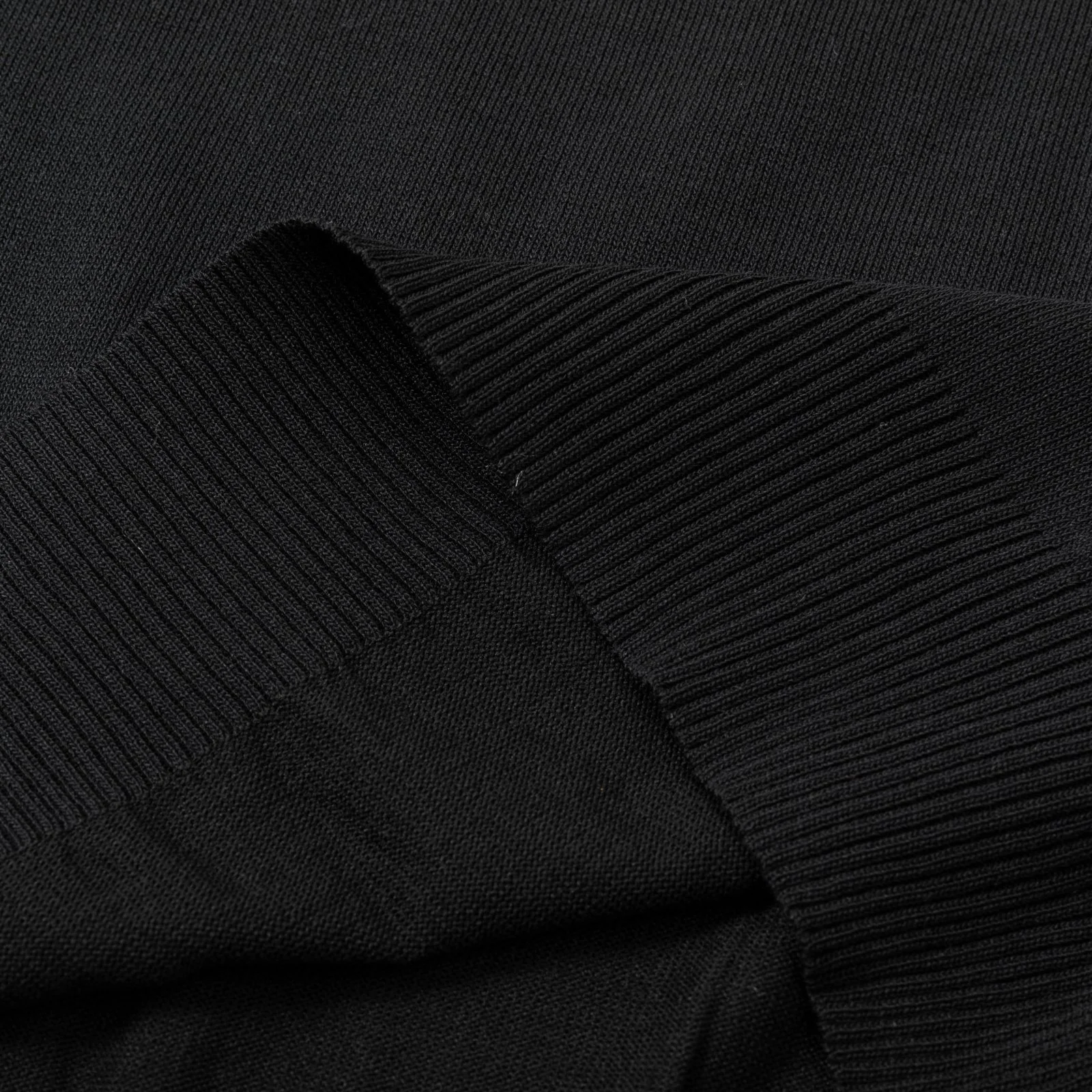 Knitted crew neck cotton T-shirt