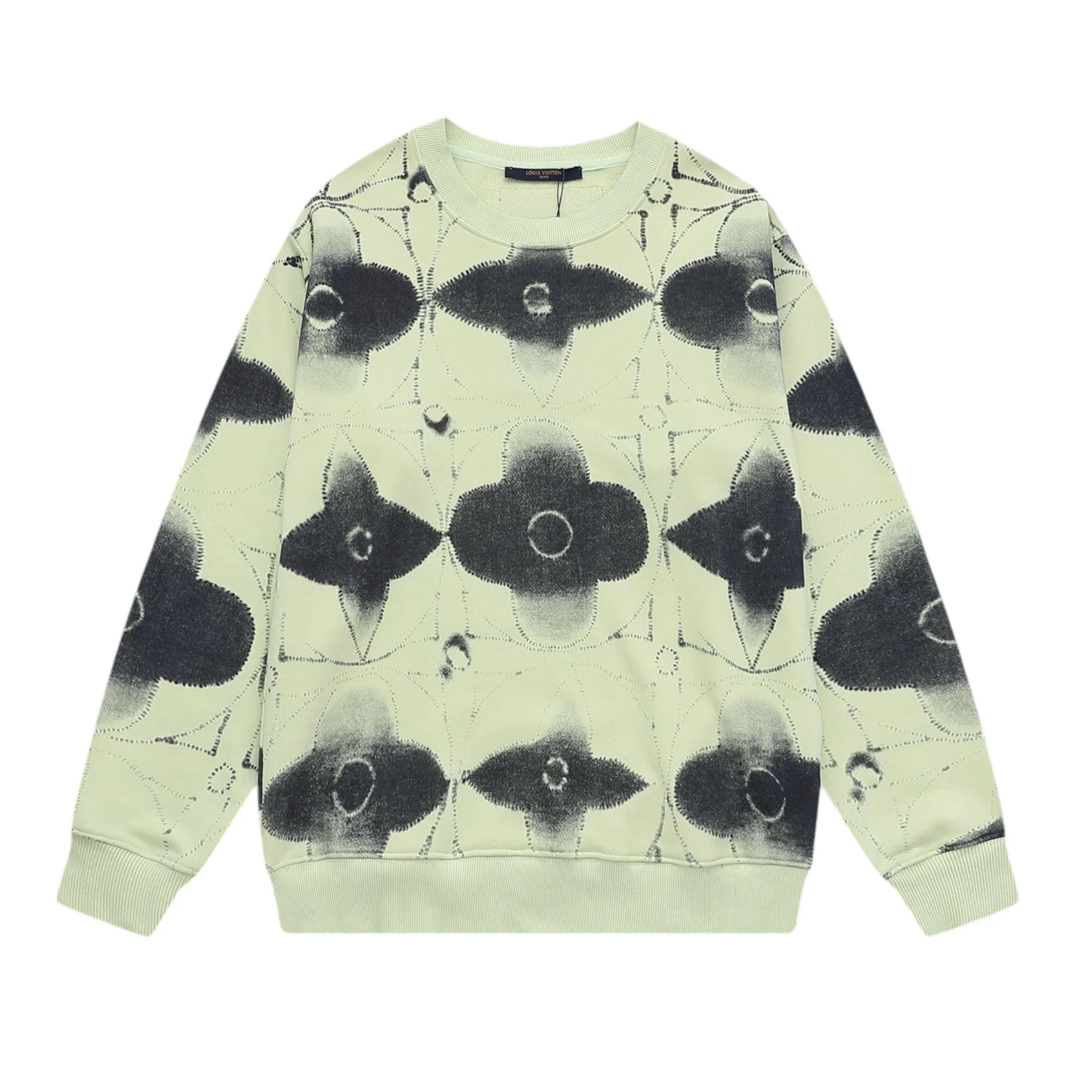 Printed crew neck cotton sweatshirt