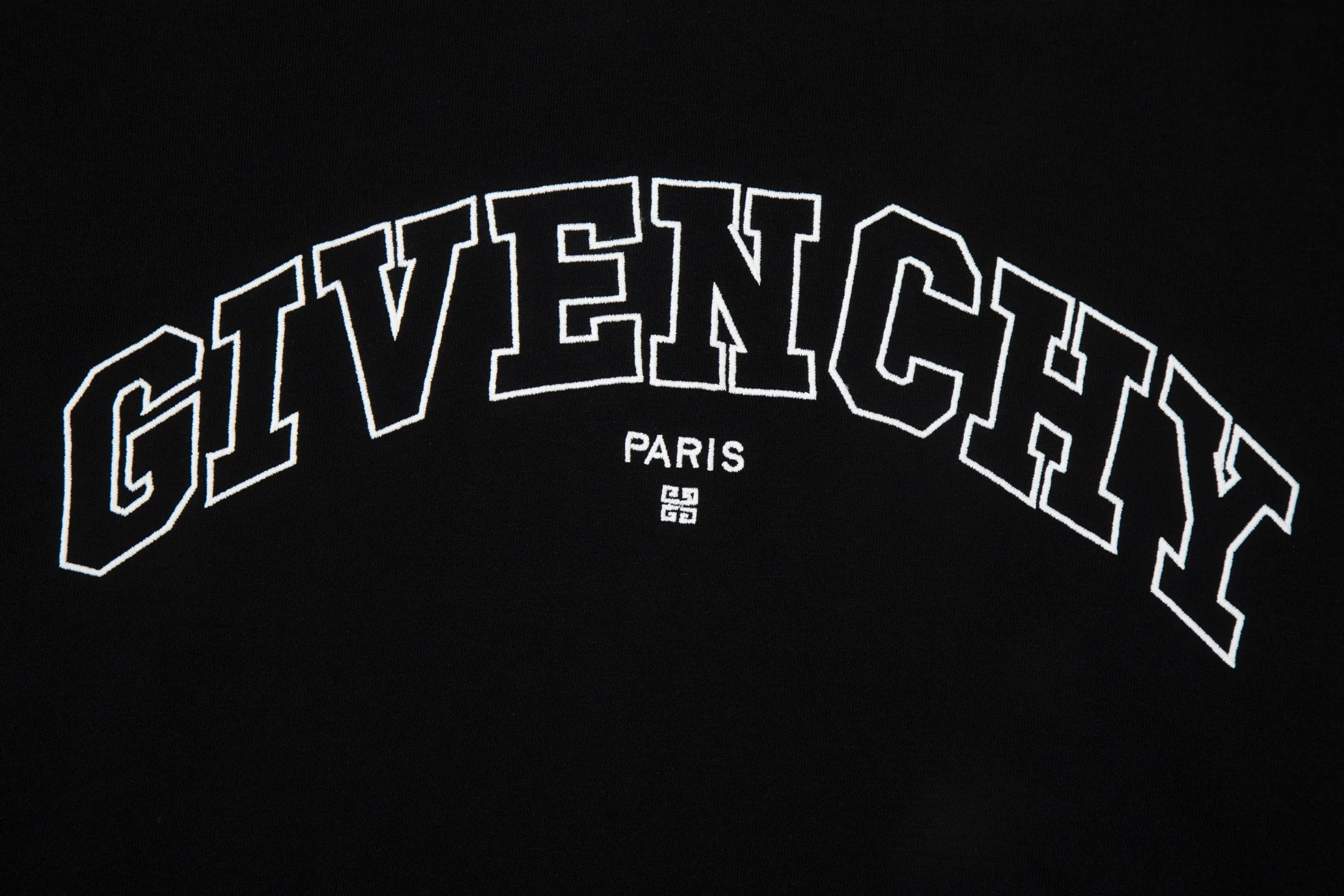 Embroidered cotton hooded sweatshirt