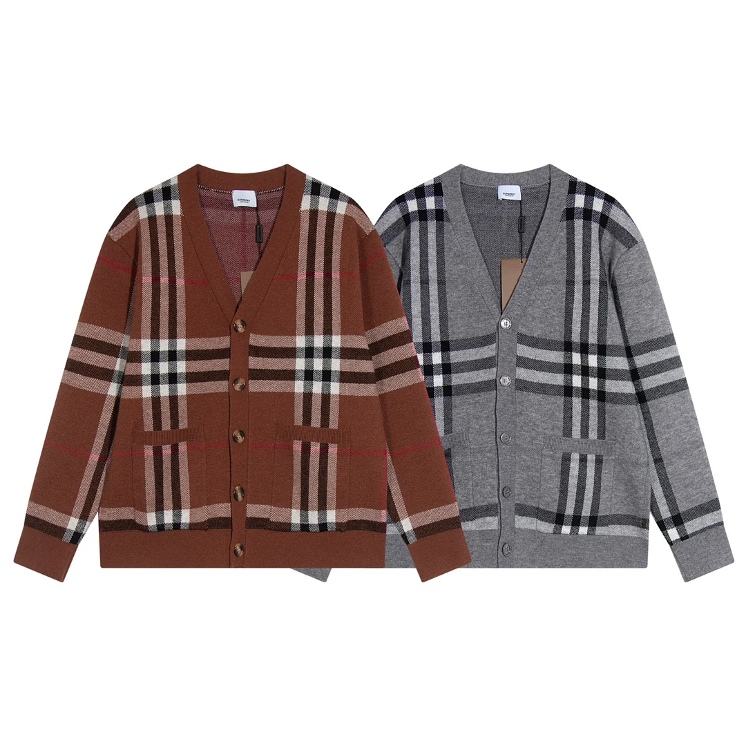 Classic Plaid Sweater Cardigan