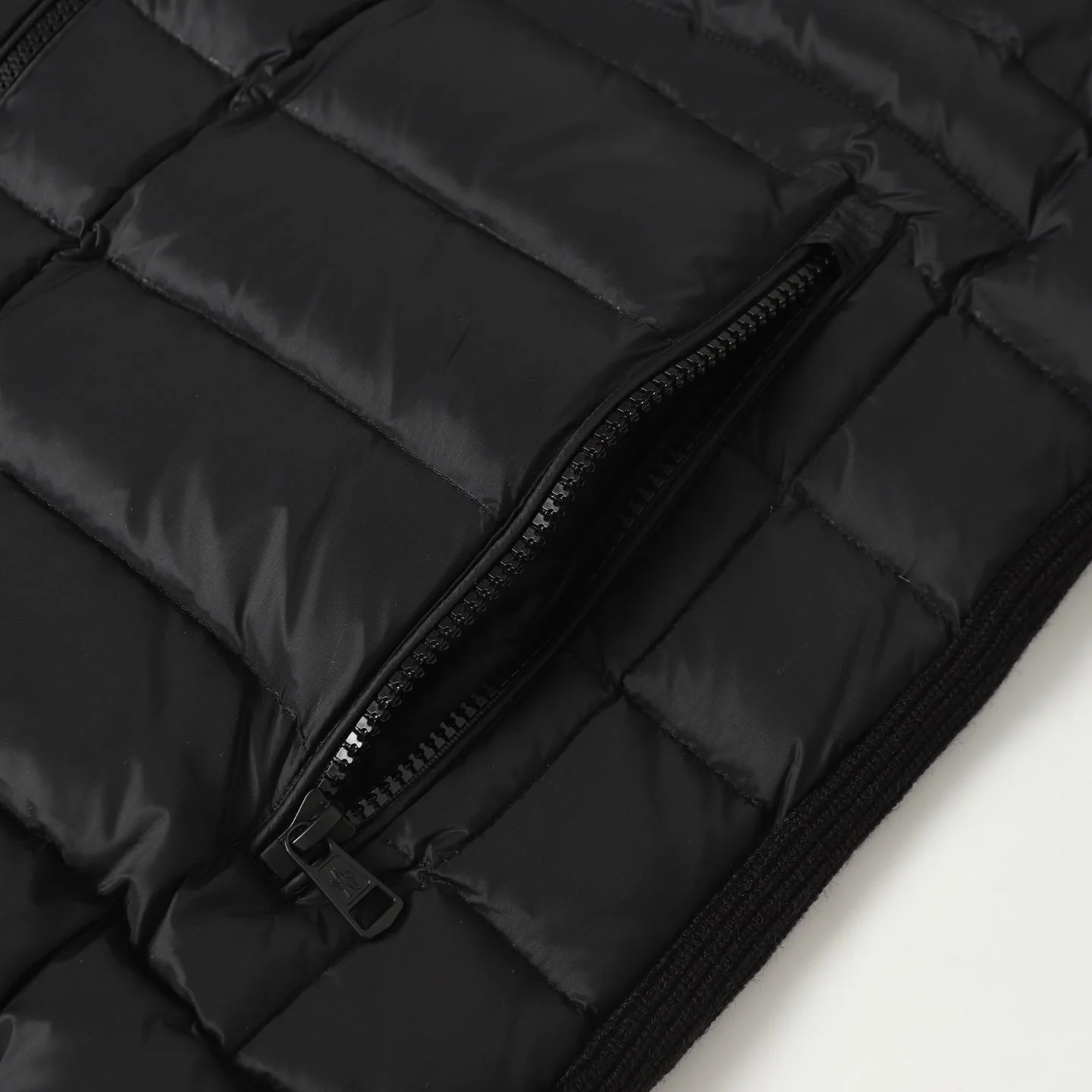 Wool Sleeve Matt Black Hooded Knitted Jacket