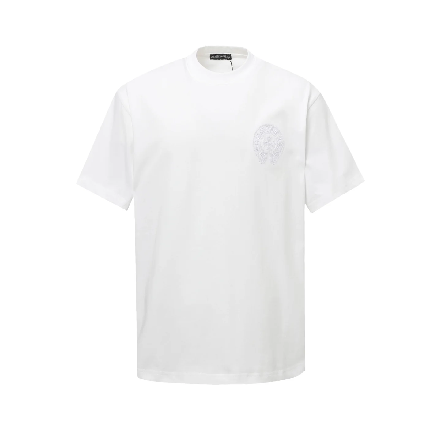 Double-sided embroidered cotton T-shirt