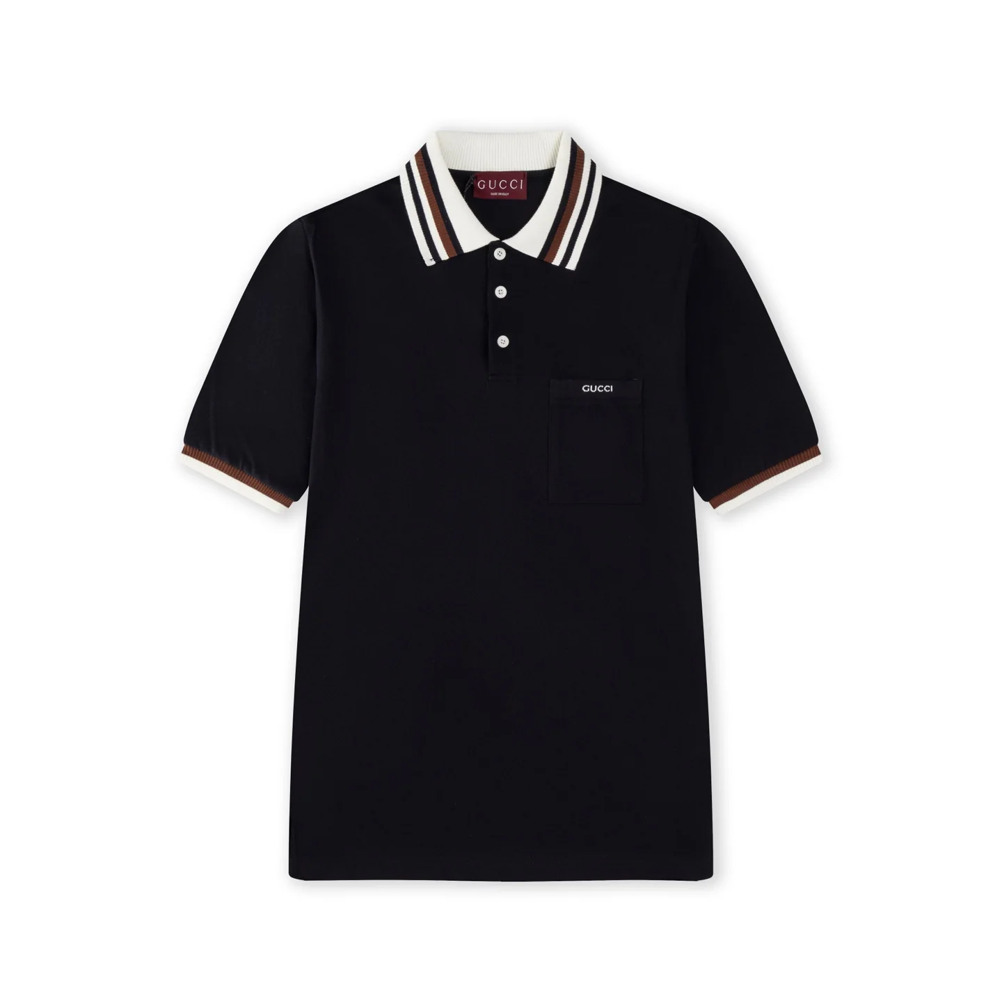 Lapel cotton polo shirt