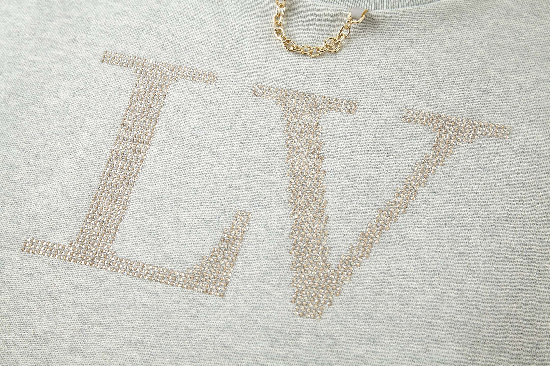 Embroidered cotton crewneck sweatshirt