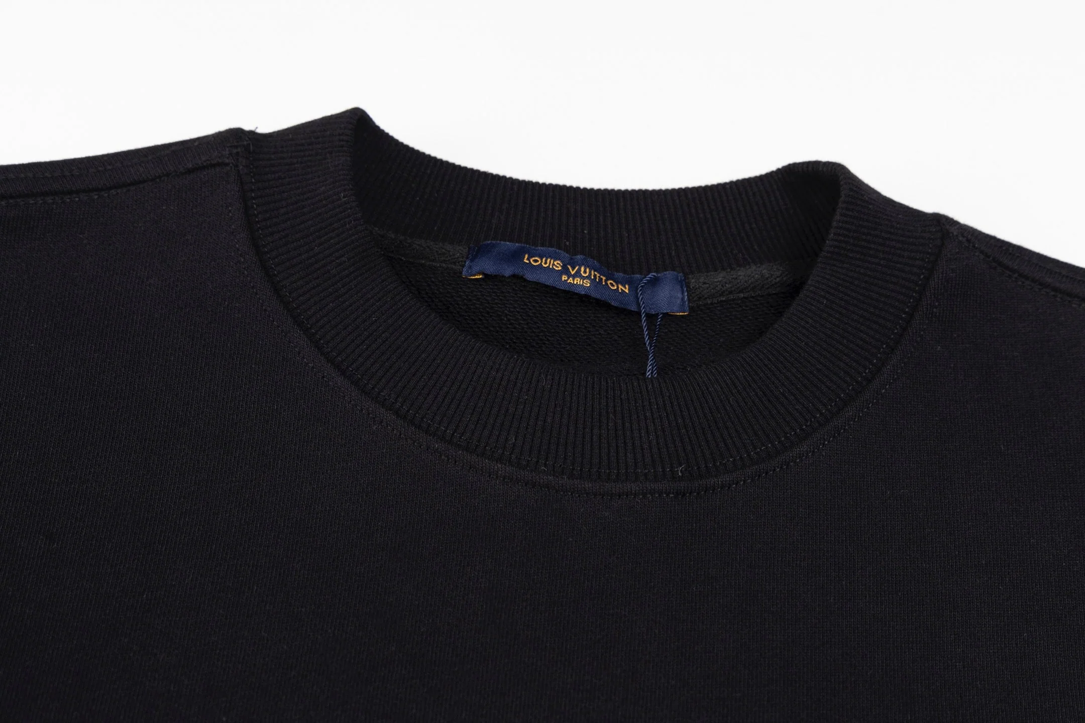 Crew-neck sweatshirt with front and back embroidery