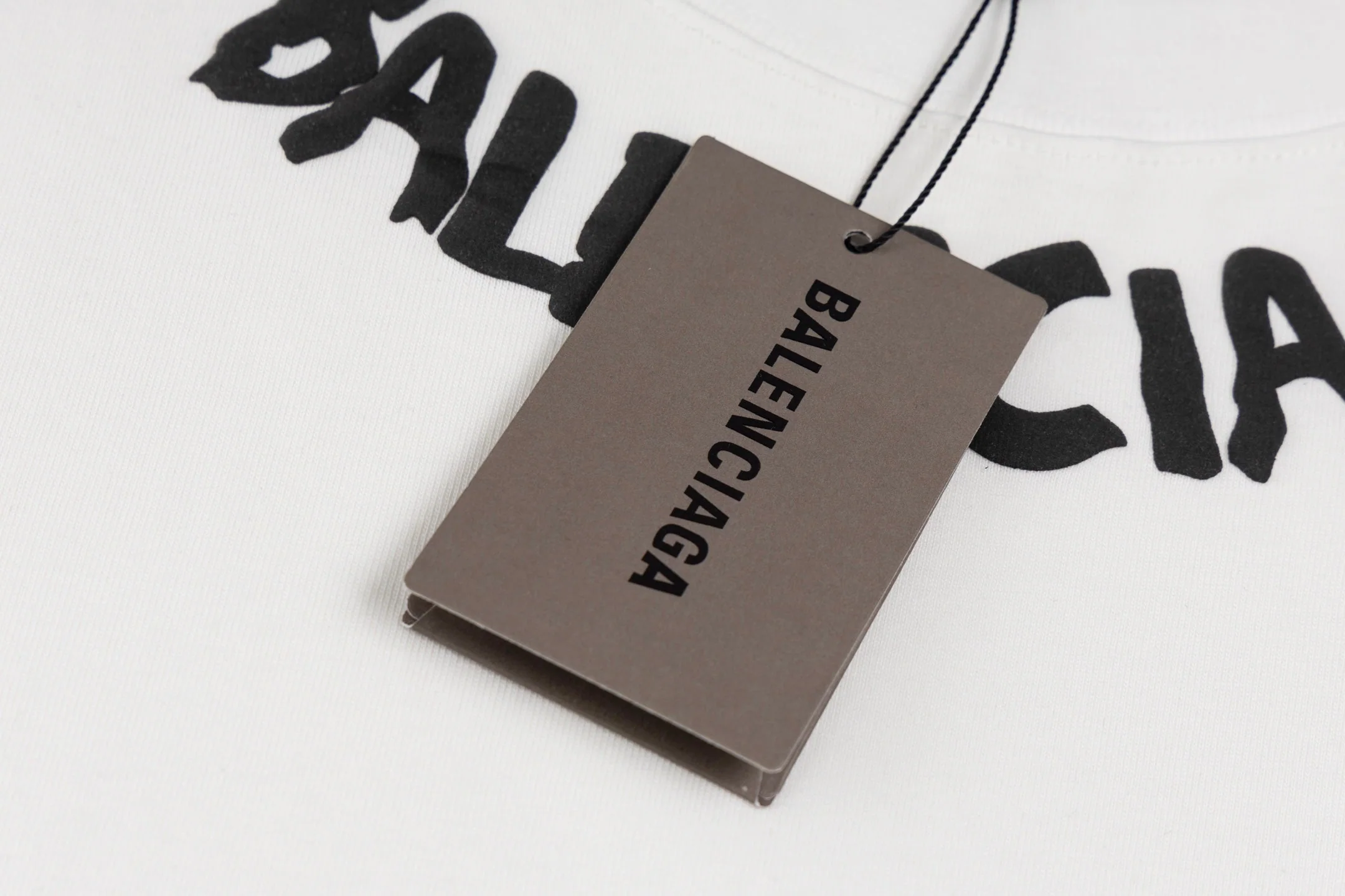 Foamed round neck printed cotton T-shirt