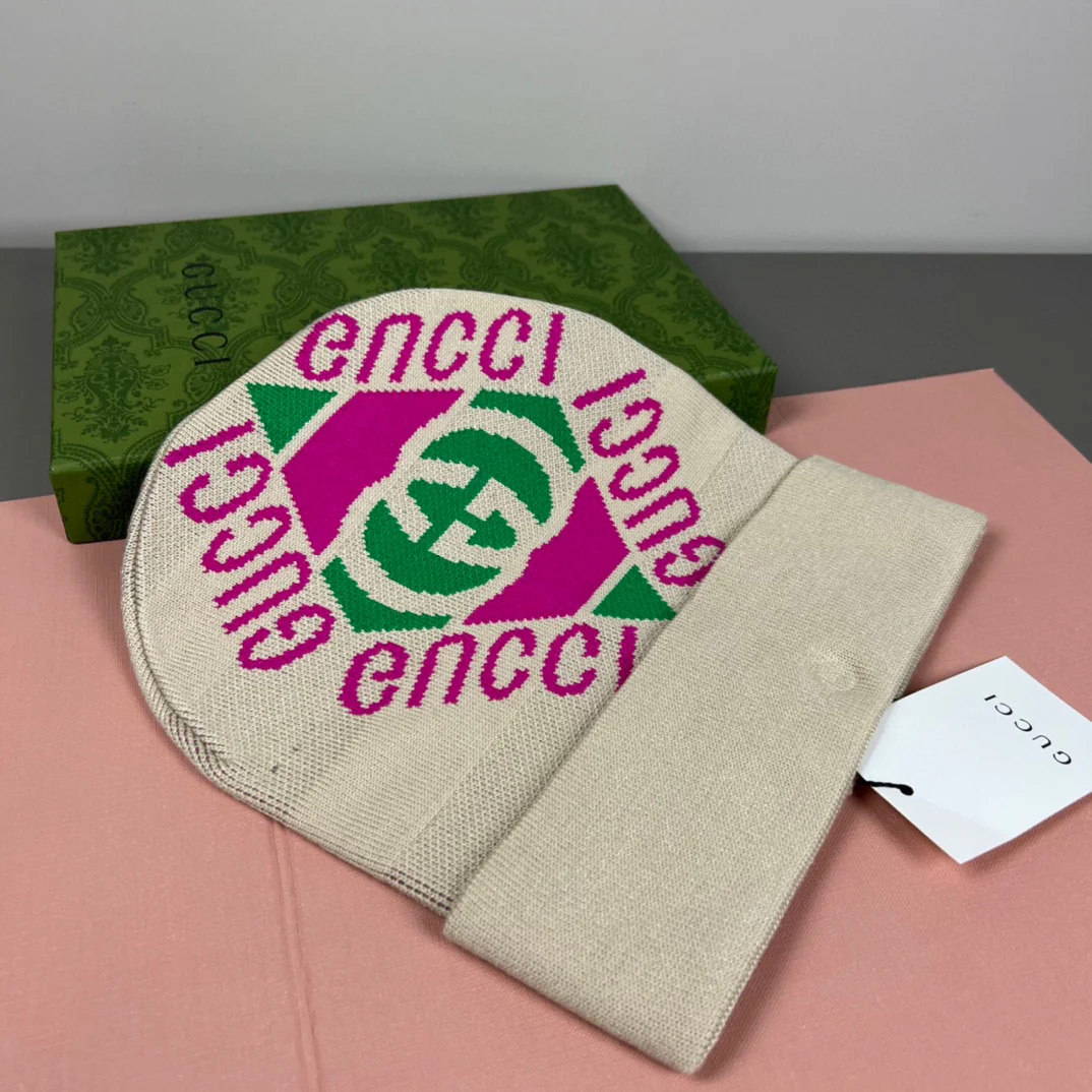 Jacquard Cashmere Knitted  Beanie