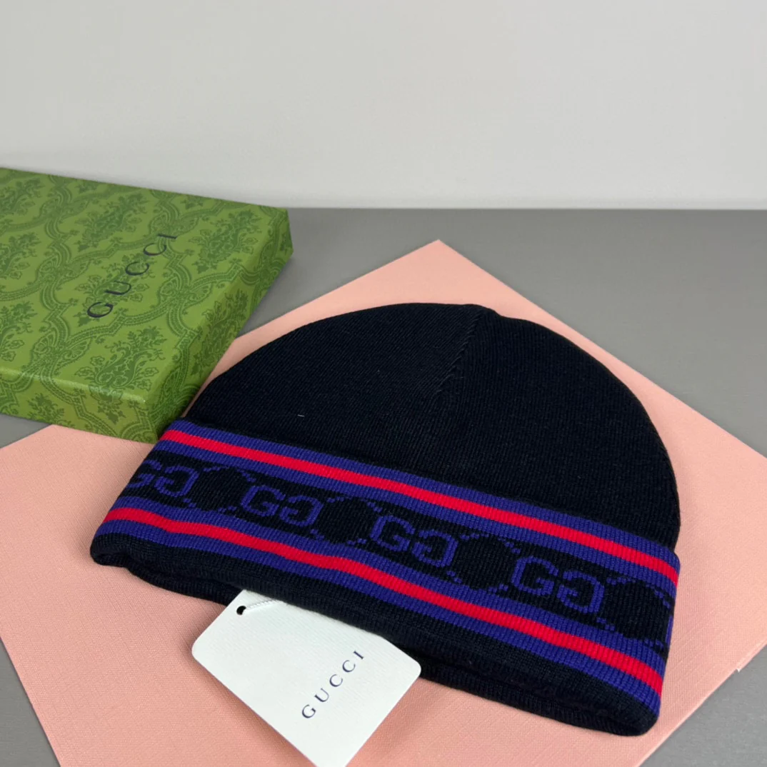 Jacquard Cashmere Knitted  Beanie