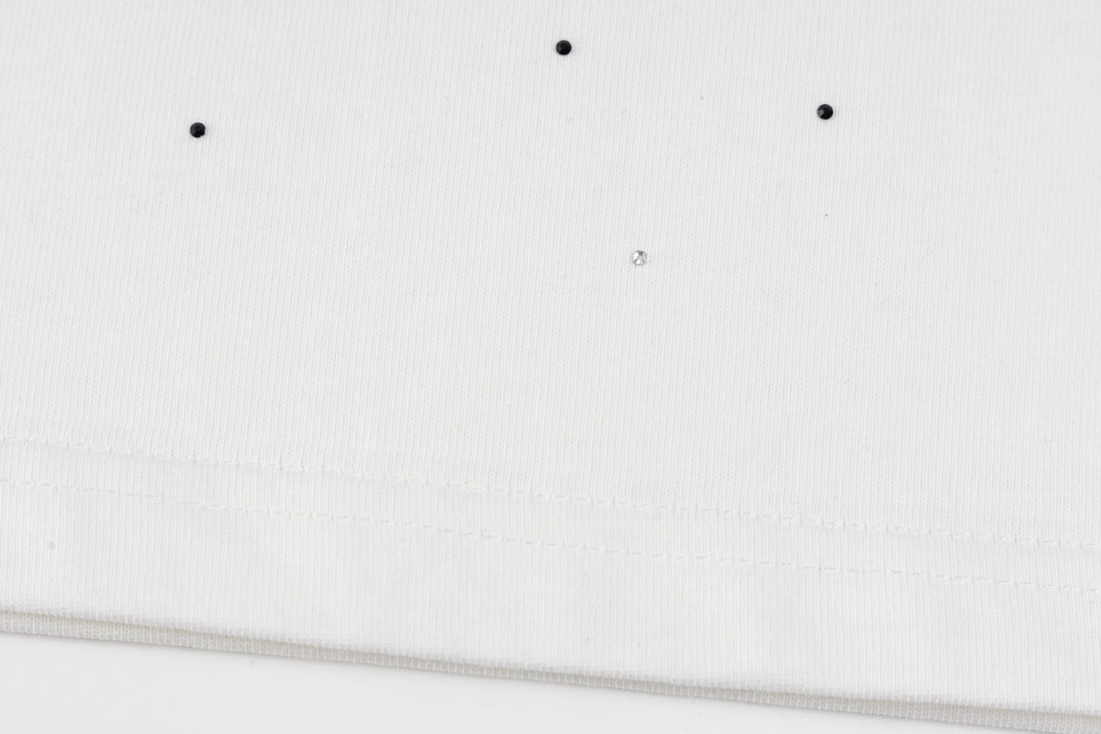 Rhinestone Printed Cotton T-Shirt