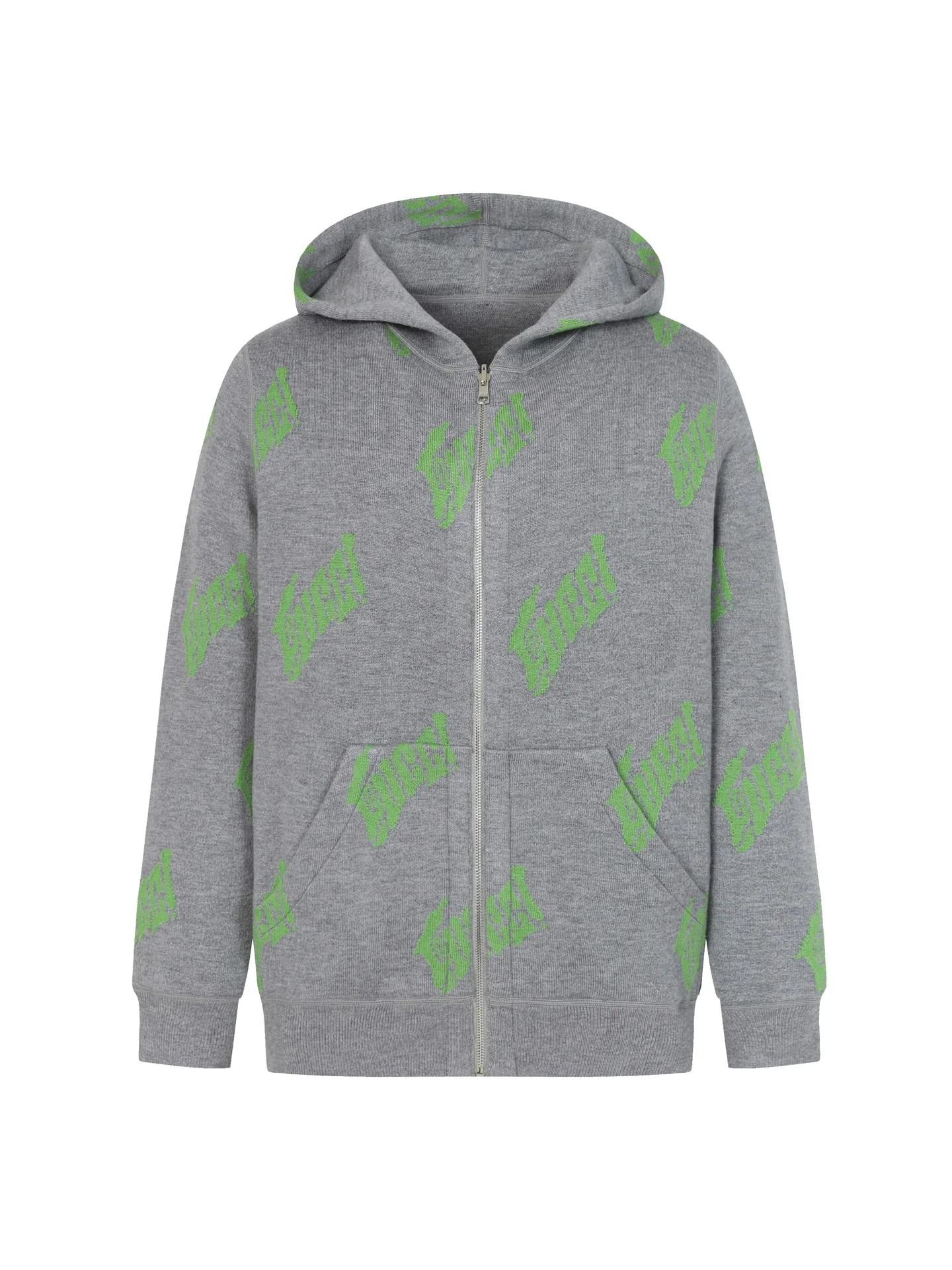 Double-faced jacquard hooded sweatshirt