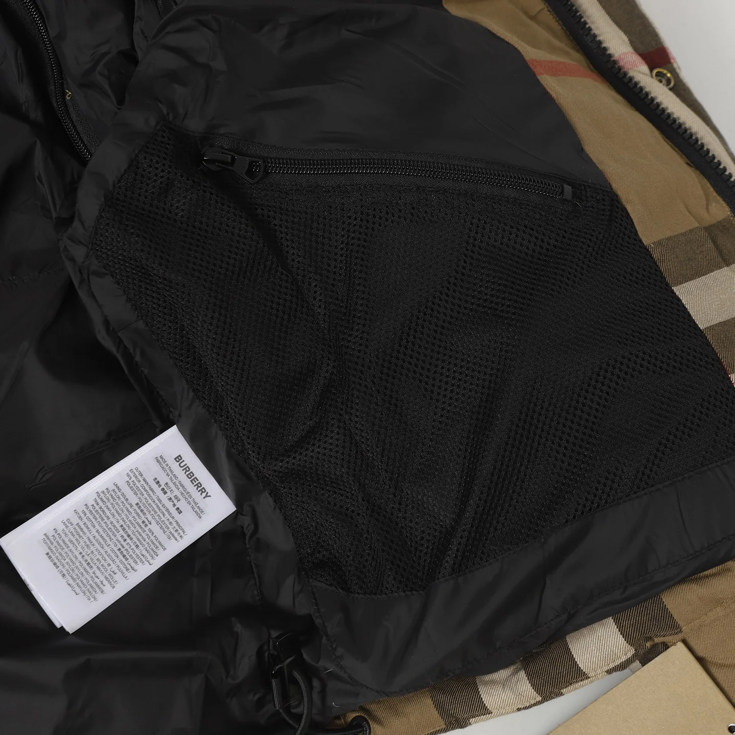 Classic Check Hooded Down Jacket