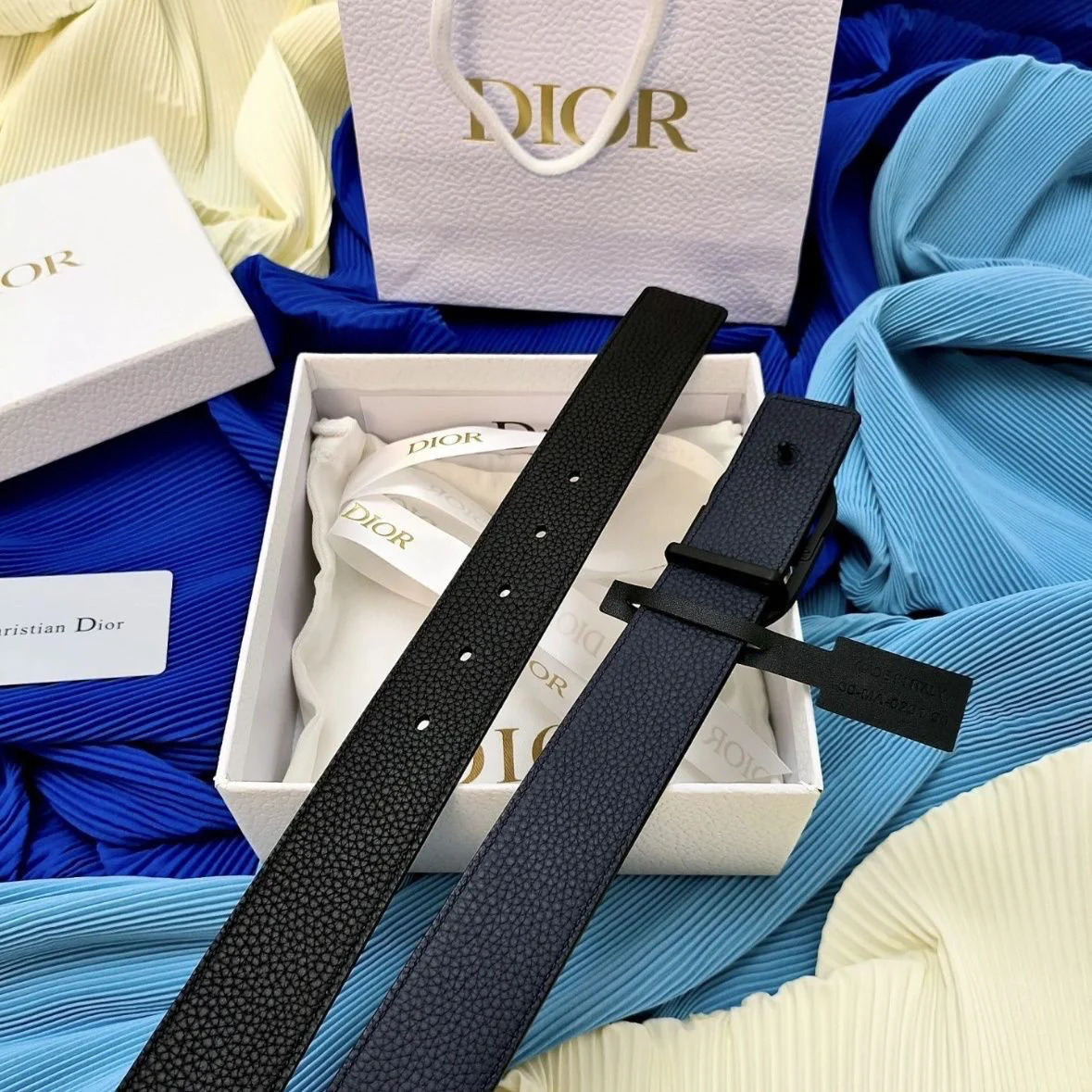 Double-sided leather belt