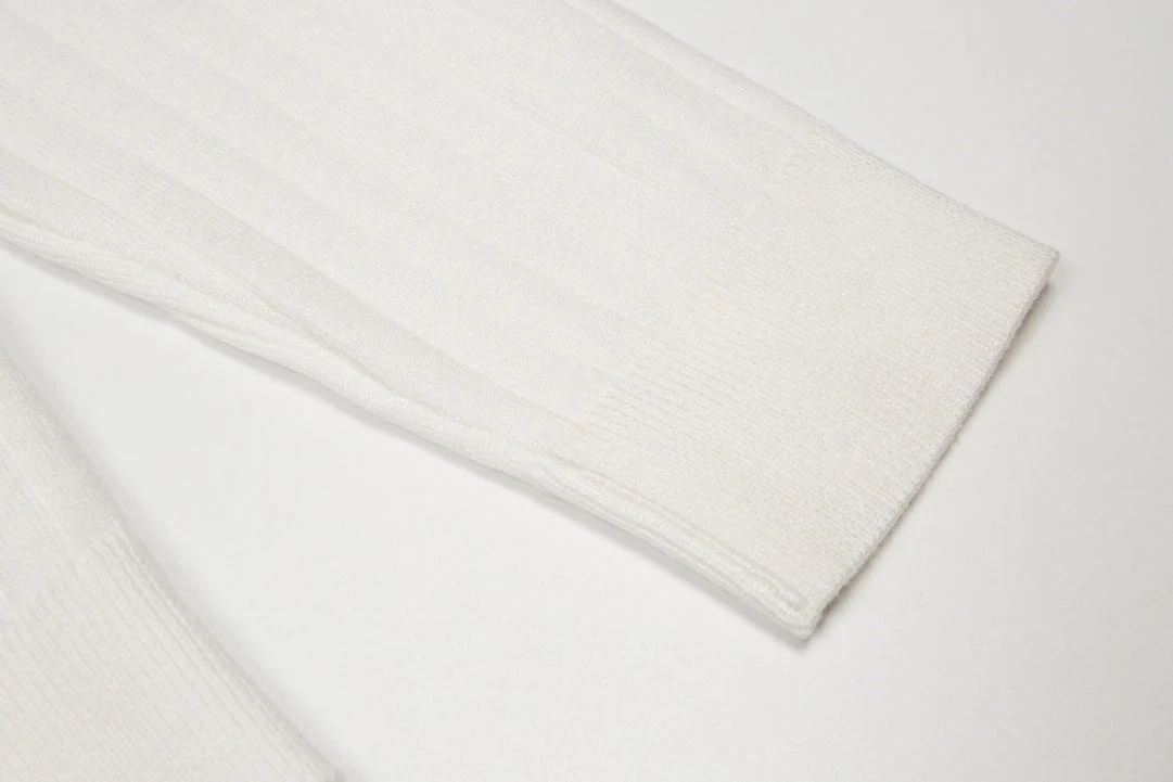 Knitted lapel cashmere sweatshirt