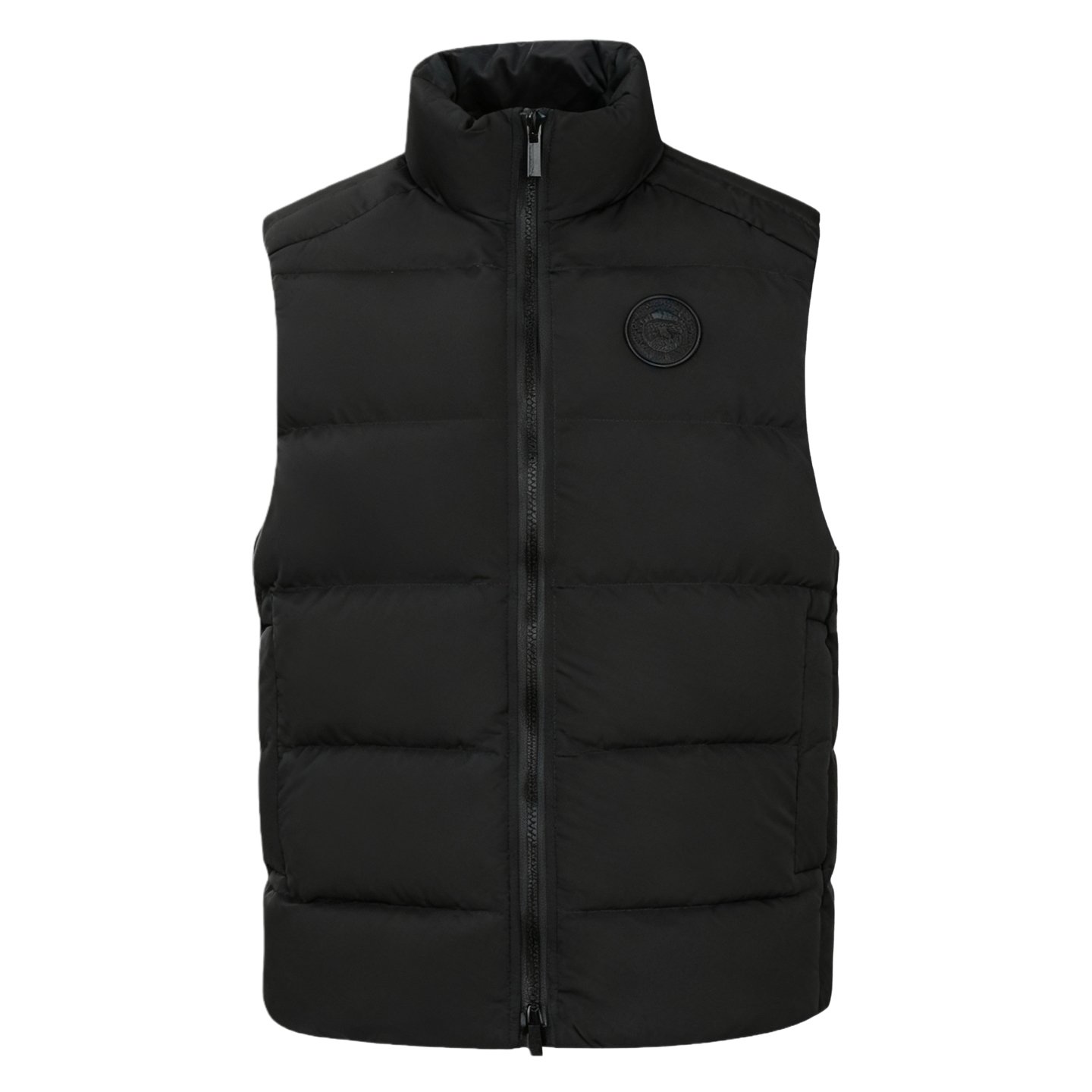 High-necked down vest