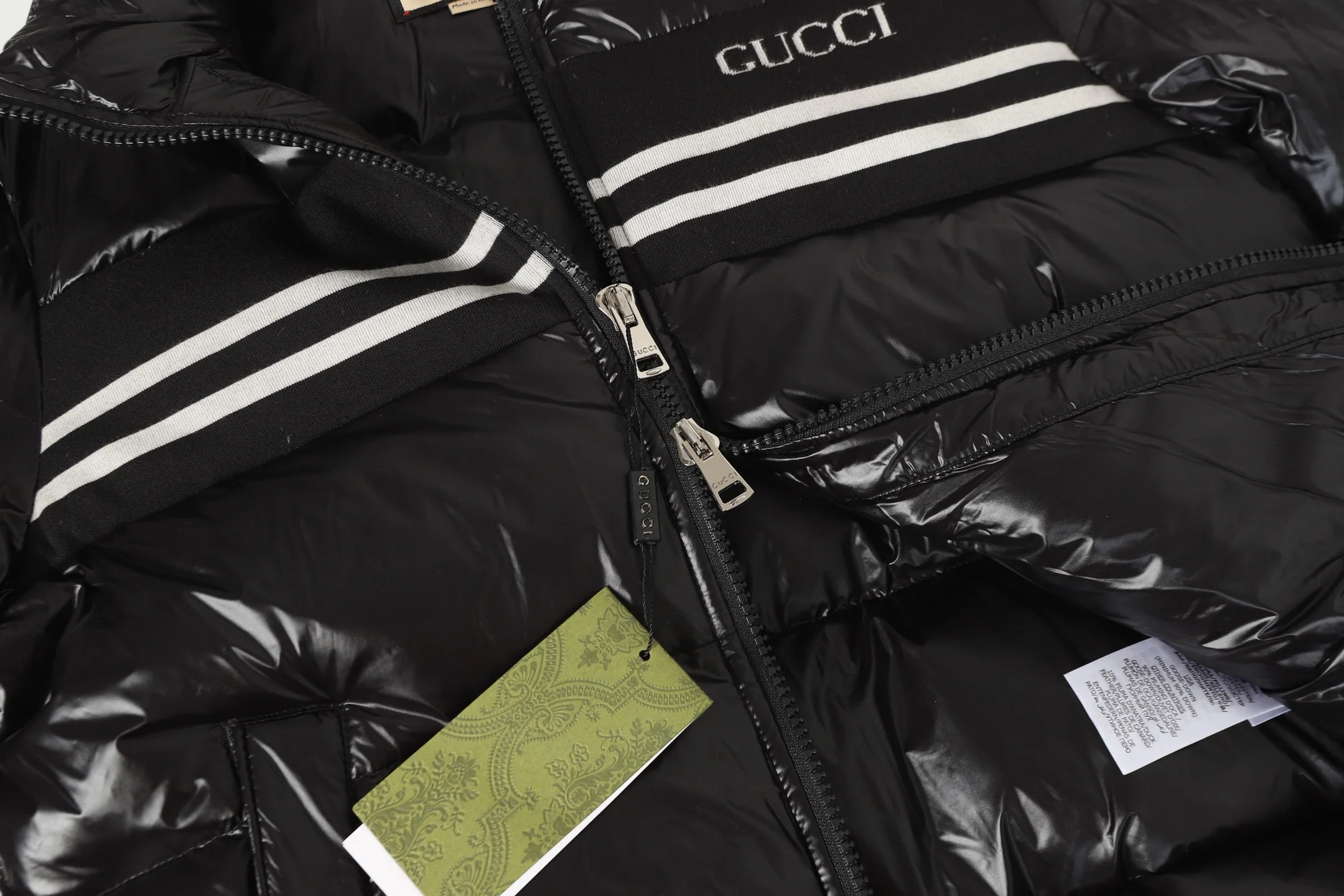 Web stand collar down jacket