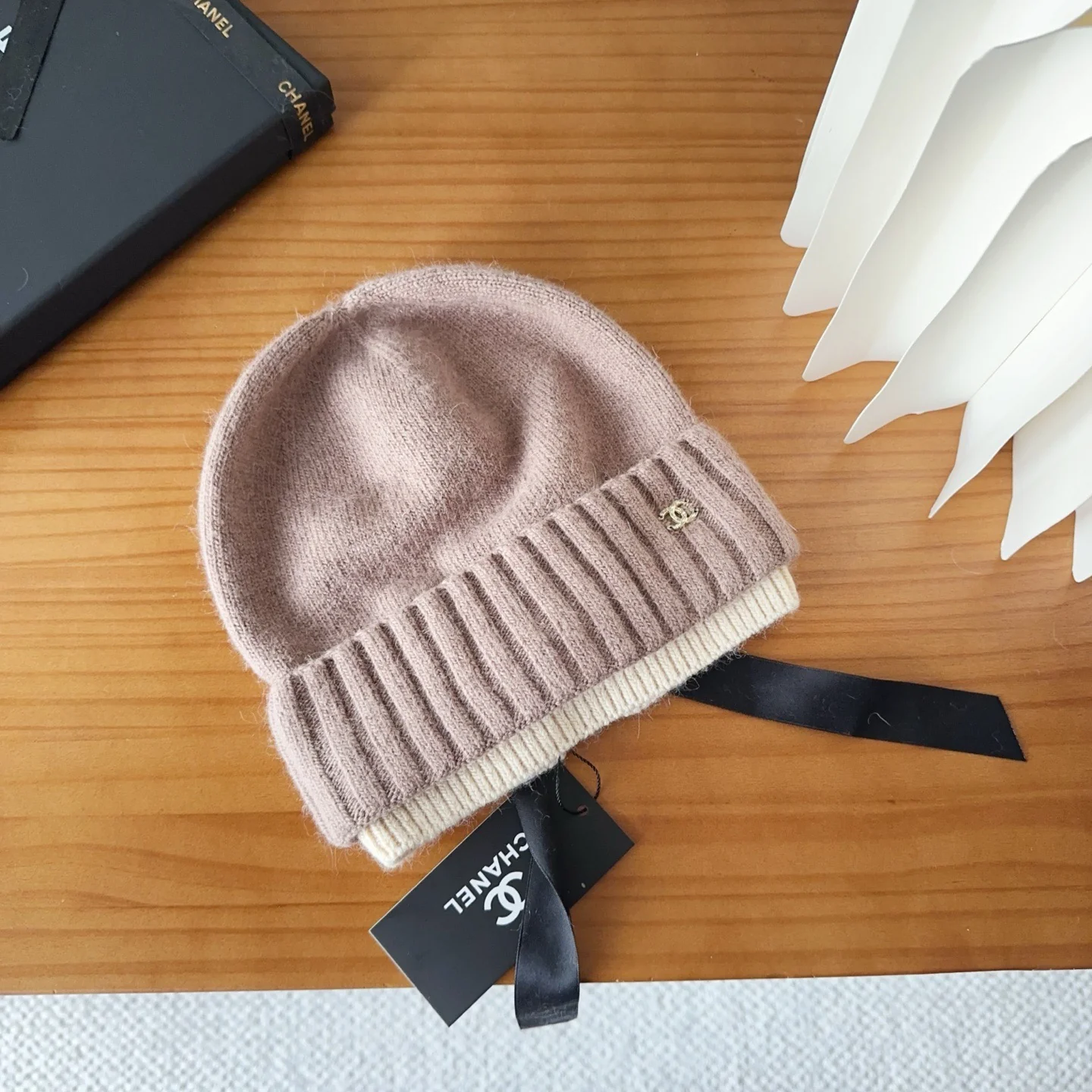 Double layer Cashmere Knitted  Beanie