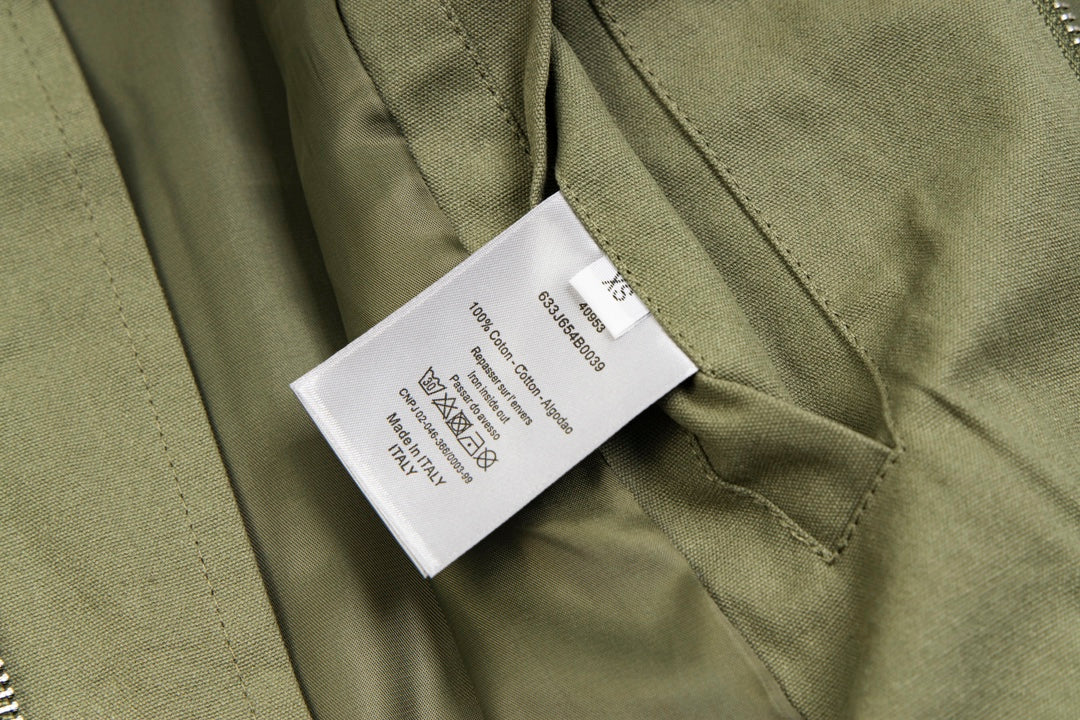 Double-sided embroidered bomber jacket