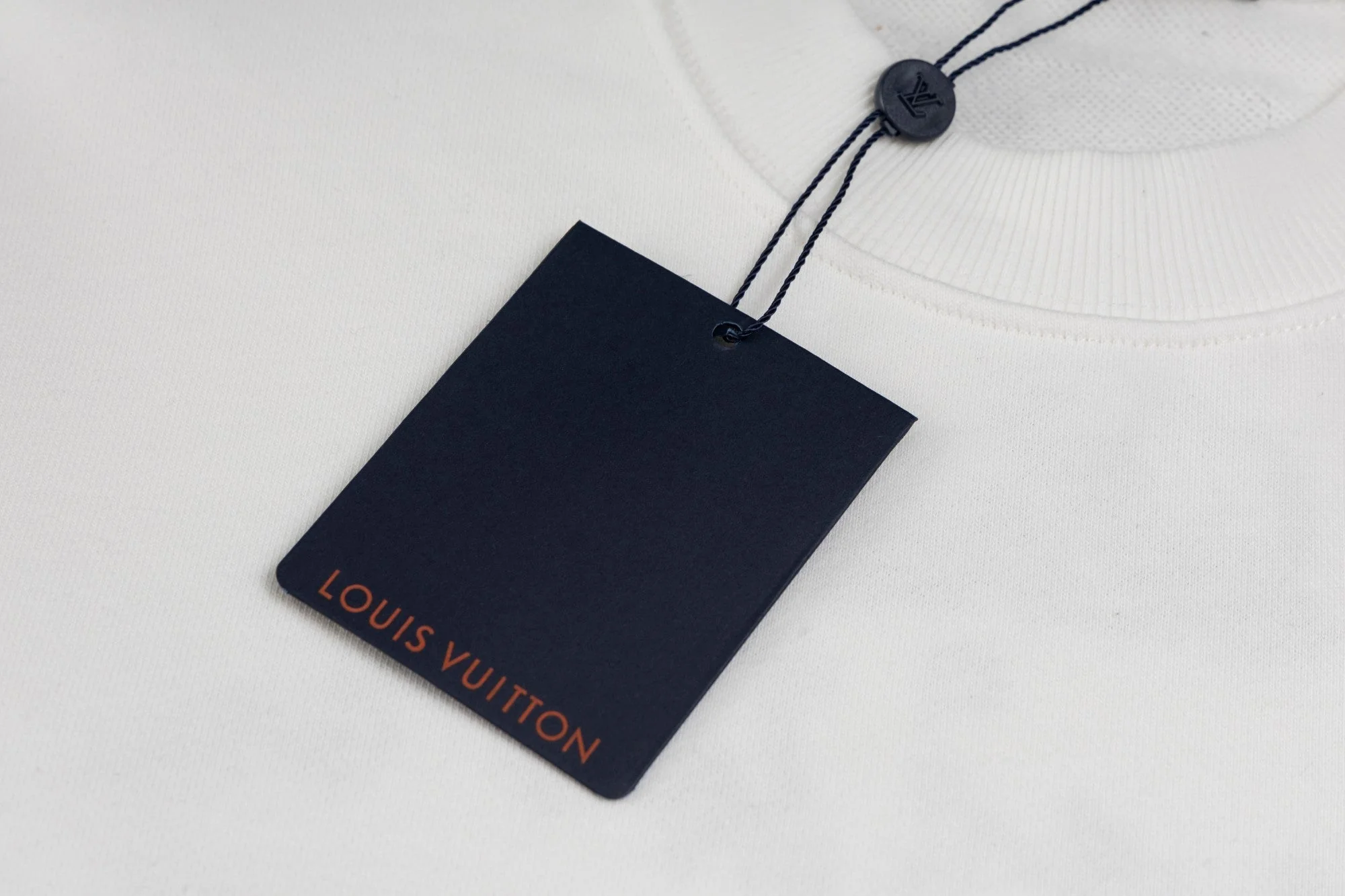 Double-sided embroidered round neck cotton sweatshirt