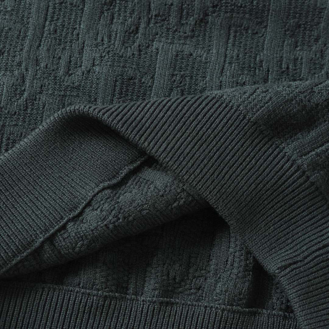 Knitted jacquard cashmere sweater