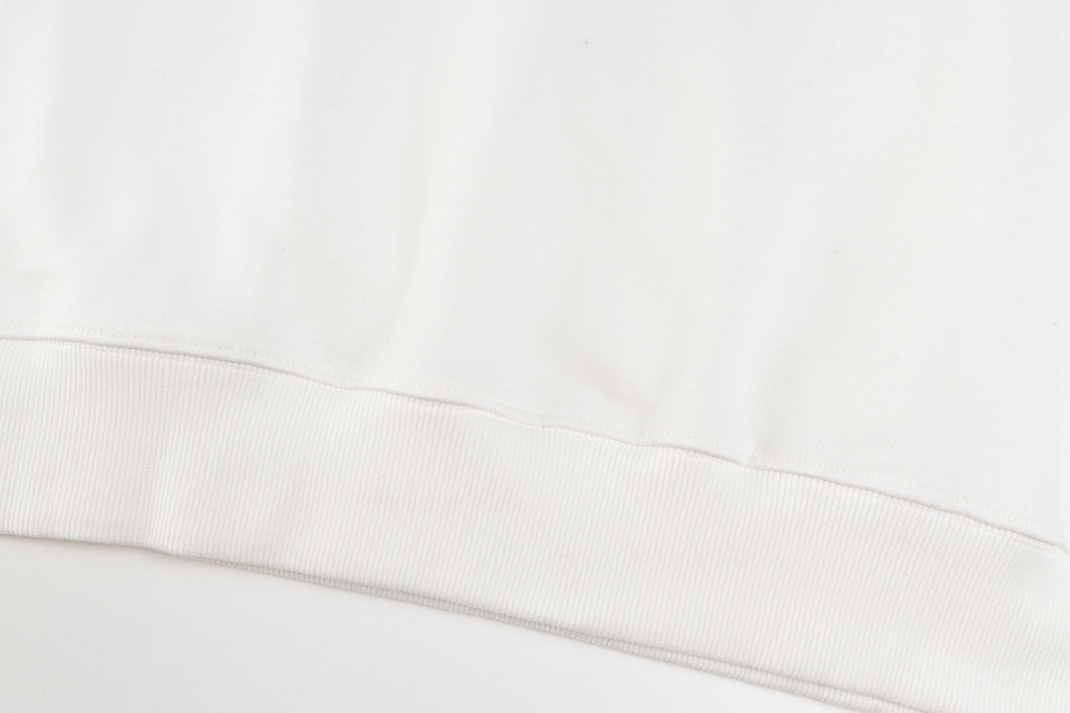 Leather Label Embroidered Crew Neck Sweatshirt