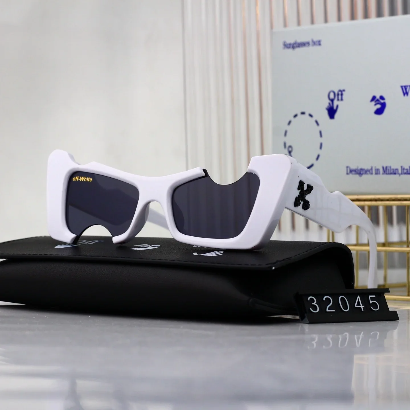 5 colors trendy plain sunglasses  32045