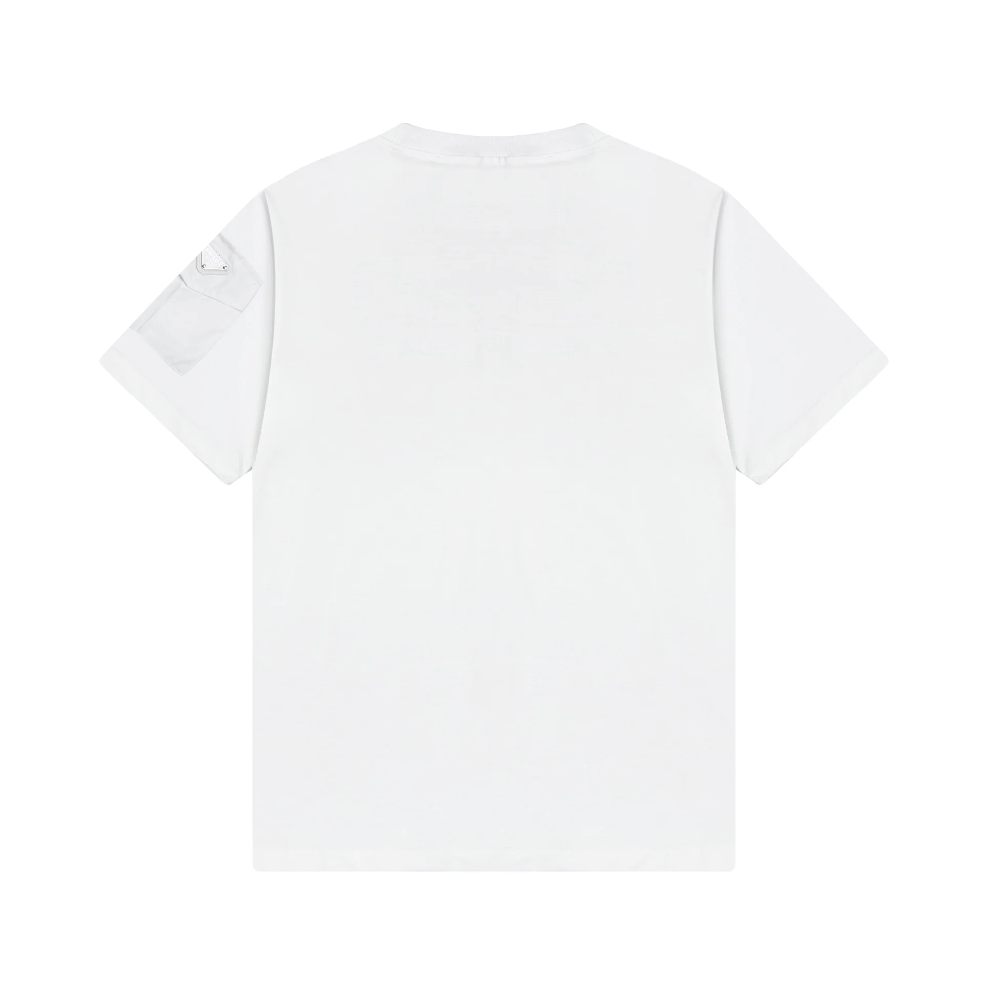 Embroidered crew neck cotton T-shirt