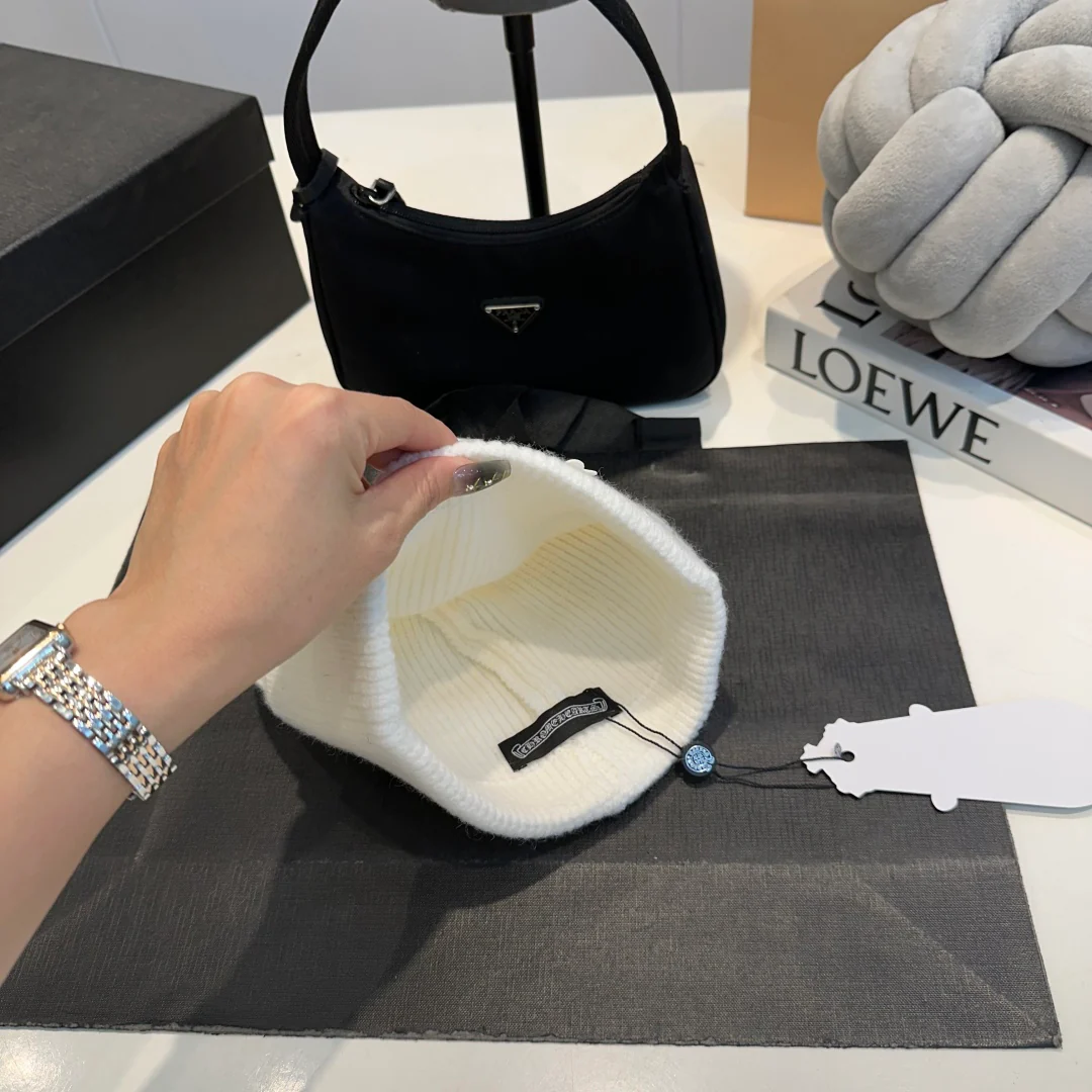 Leather Monogram Cashmere Knitted  Beanie