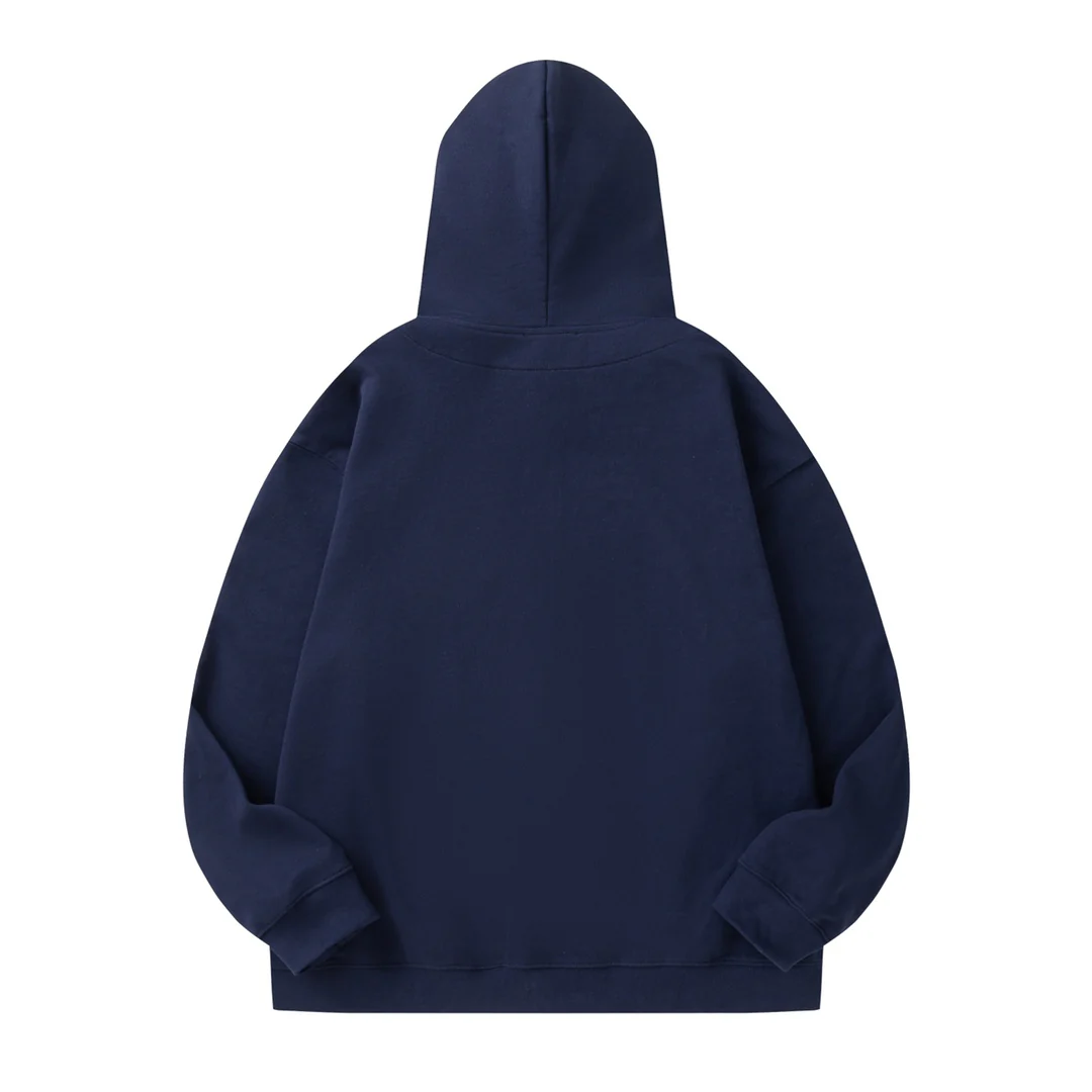 Embroidered zip-up sweatshirt jacket