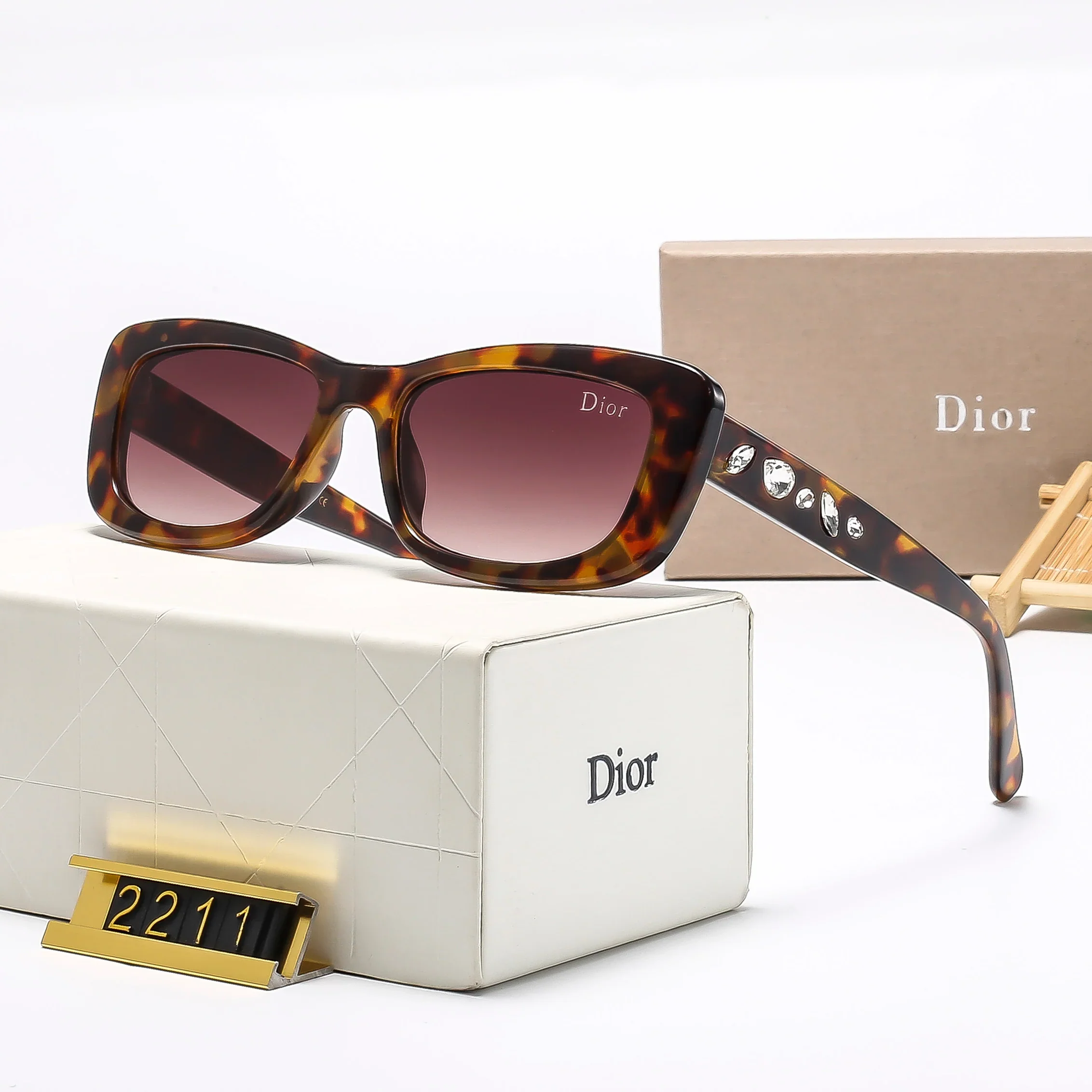 6 colors trendy HD lens sunglasses  2211