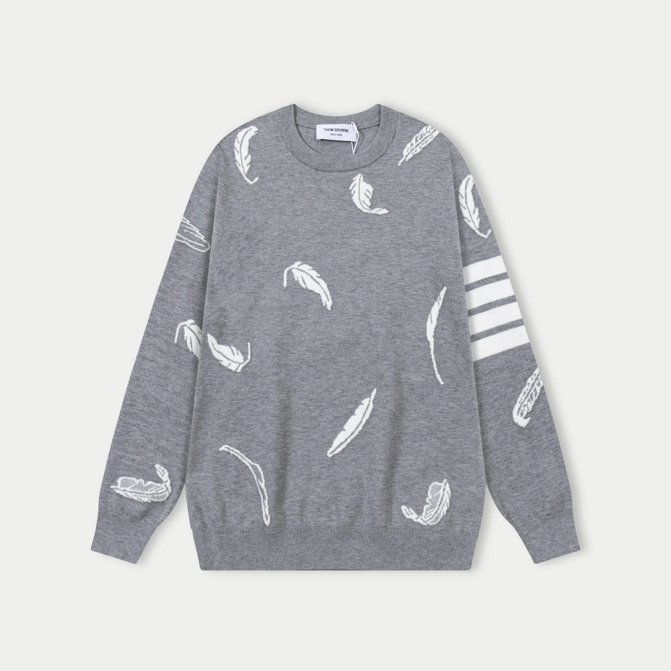 jacquard crew neck cashmere sweatshirt