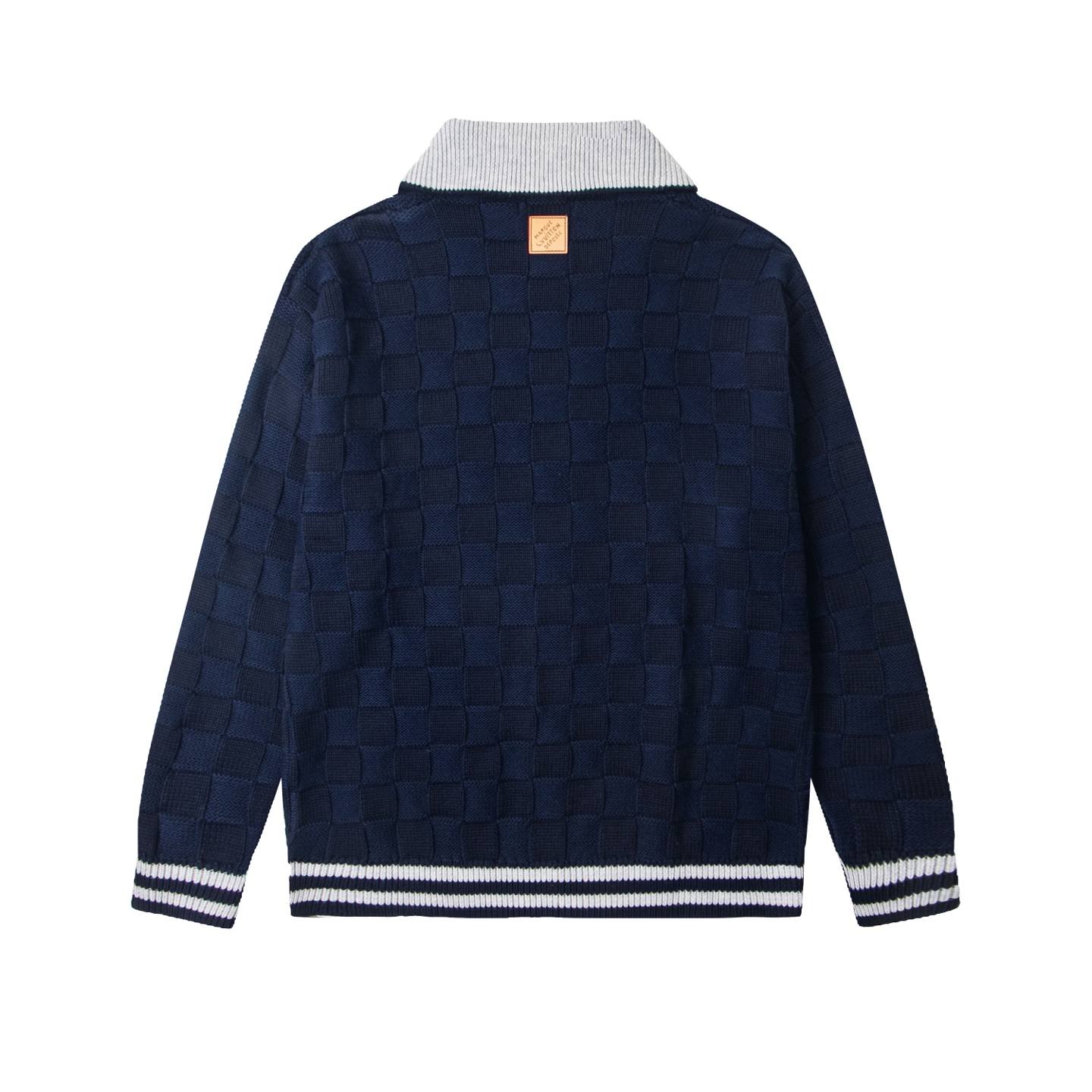 Jacquard cashmere zip-up cardigan sweater