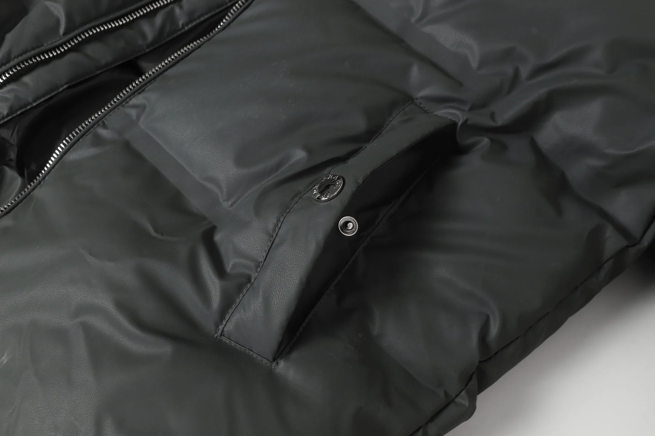 Stand Collar Grey Down Jacket