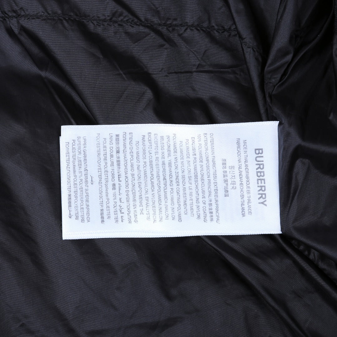 Check hooded down jacket