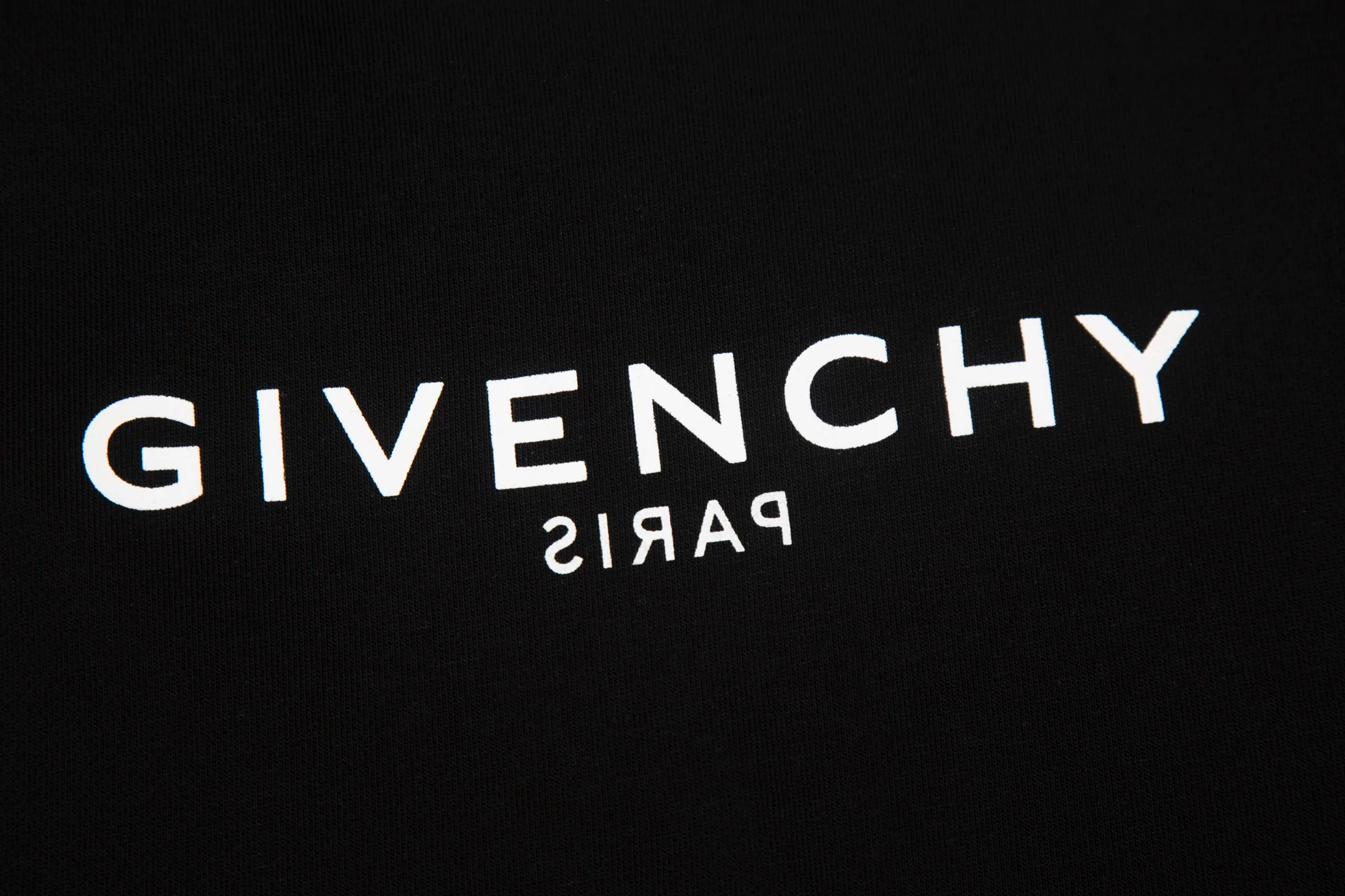 Reverse print hooded sweatshirt