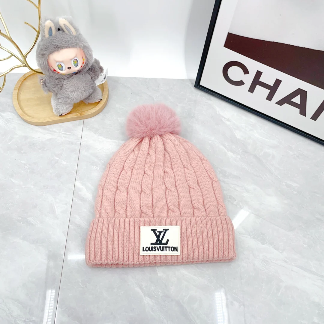 Embroidery knit scarf and hat set