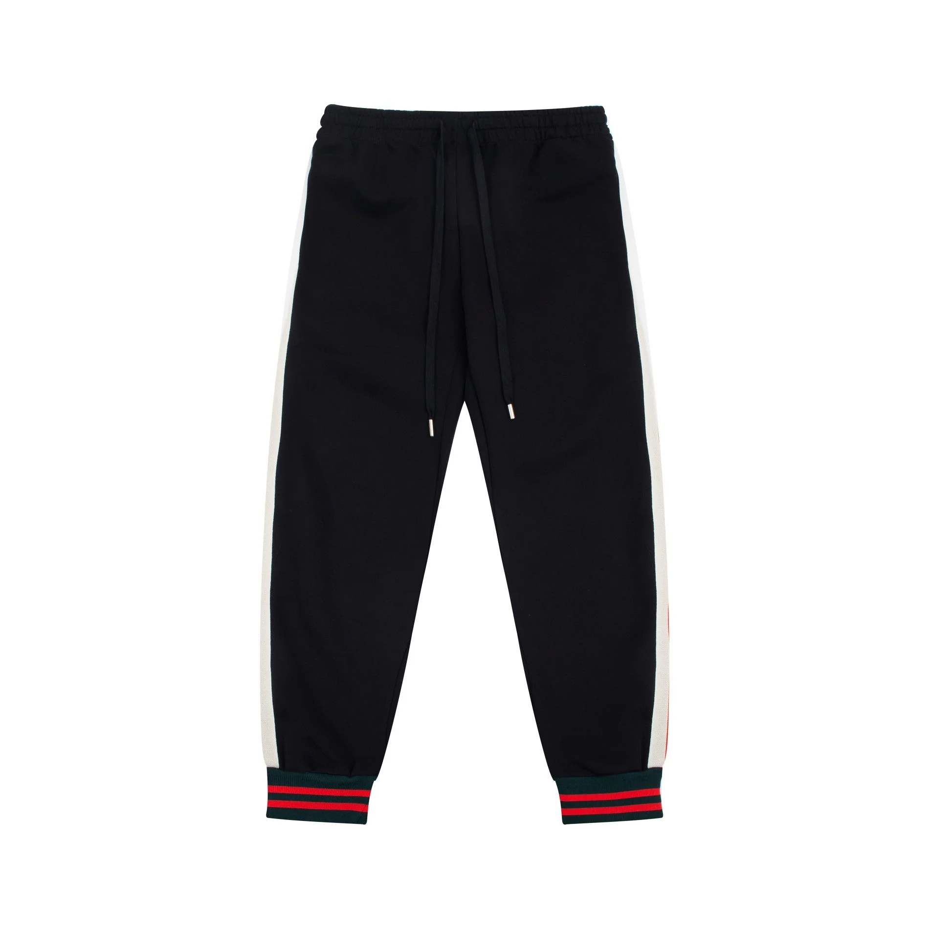 Web-paneled jacquard trousers