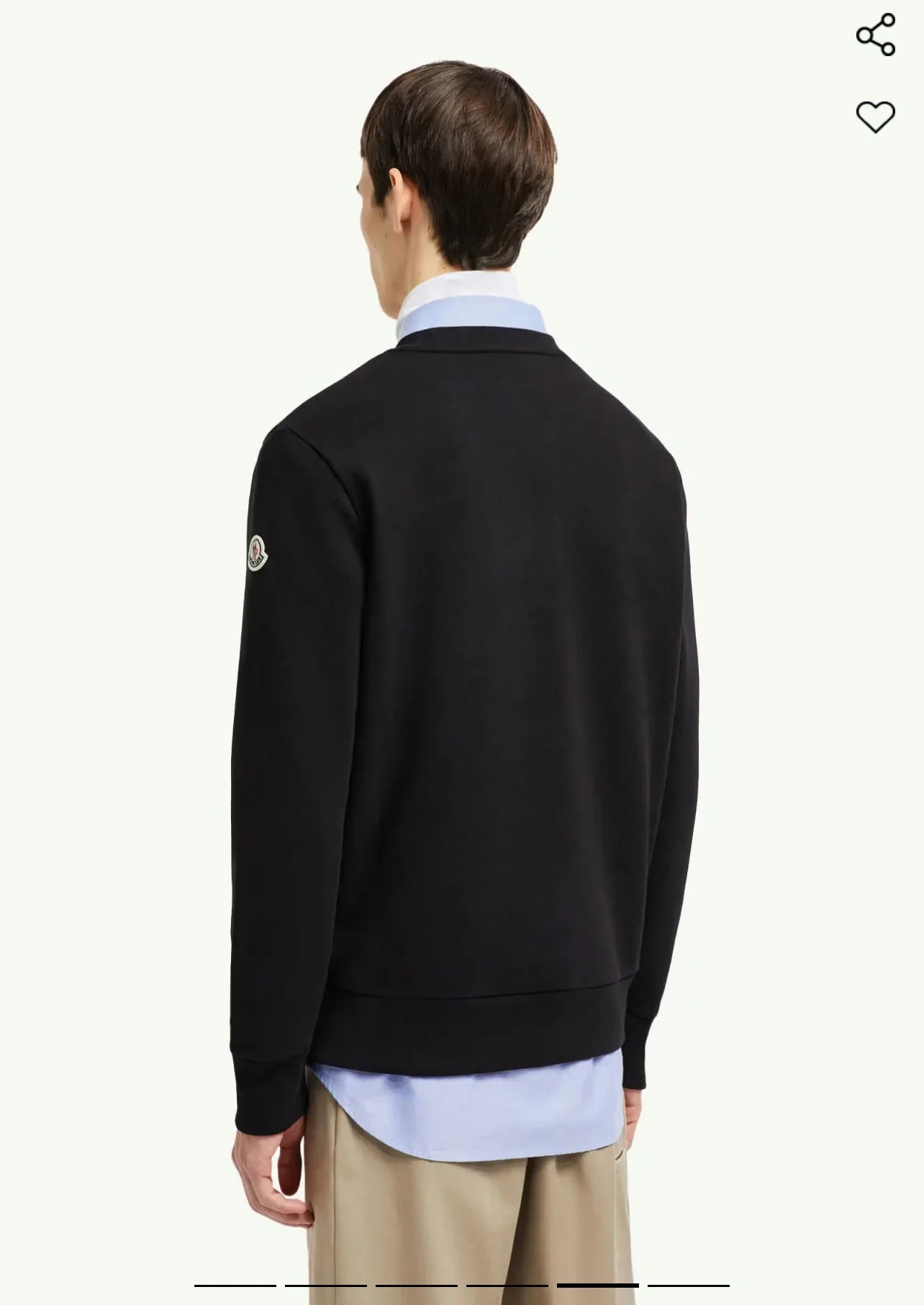 Embroidered crew neck cotton sweatshirt