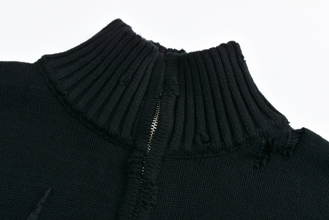 Knitted flame cashmere coat